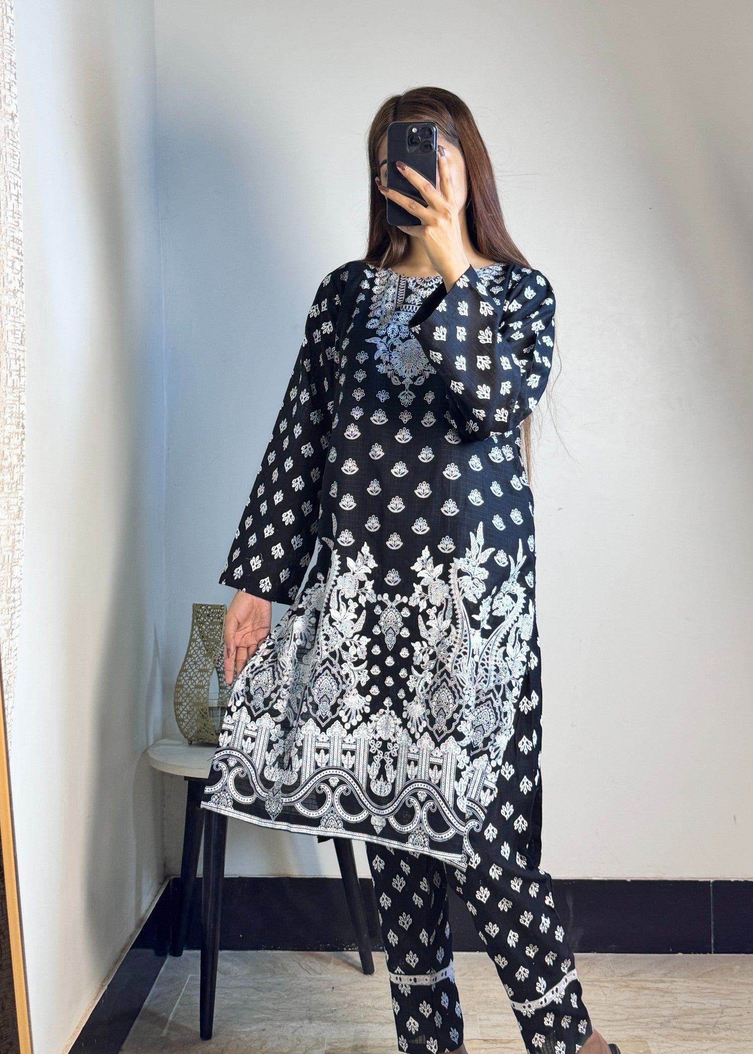 lawn Co Ord Sets in Black, white
