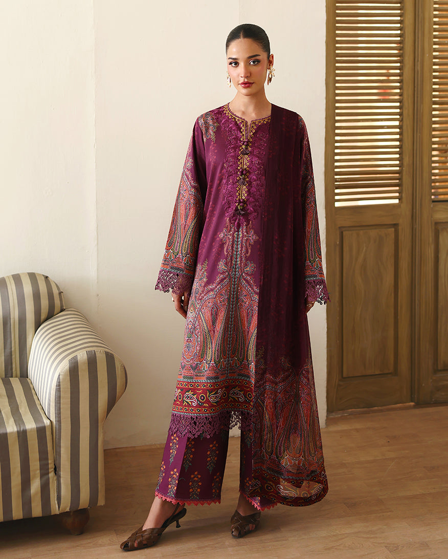 Eclat Garden Printed Lawn – Dahlia Dream