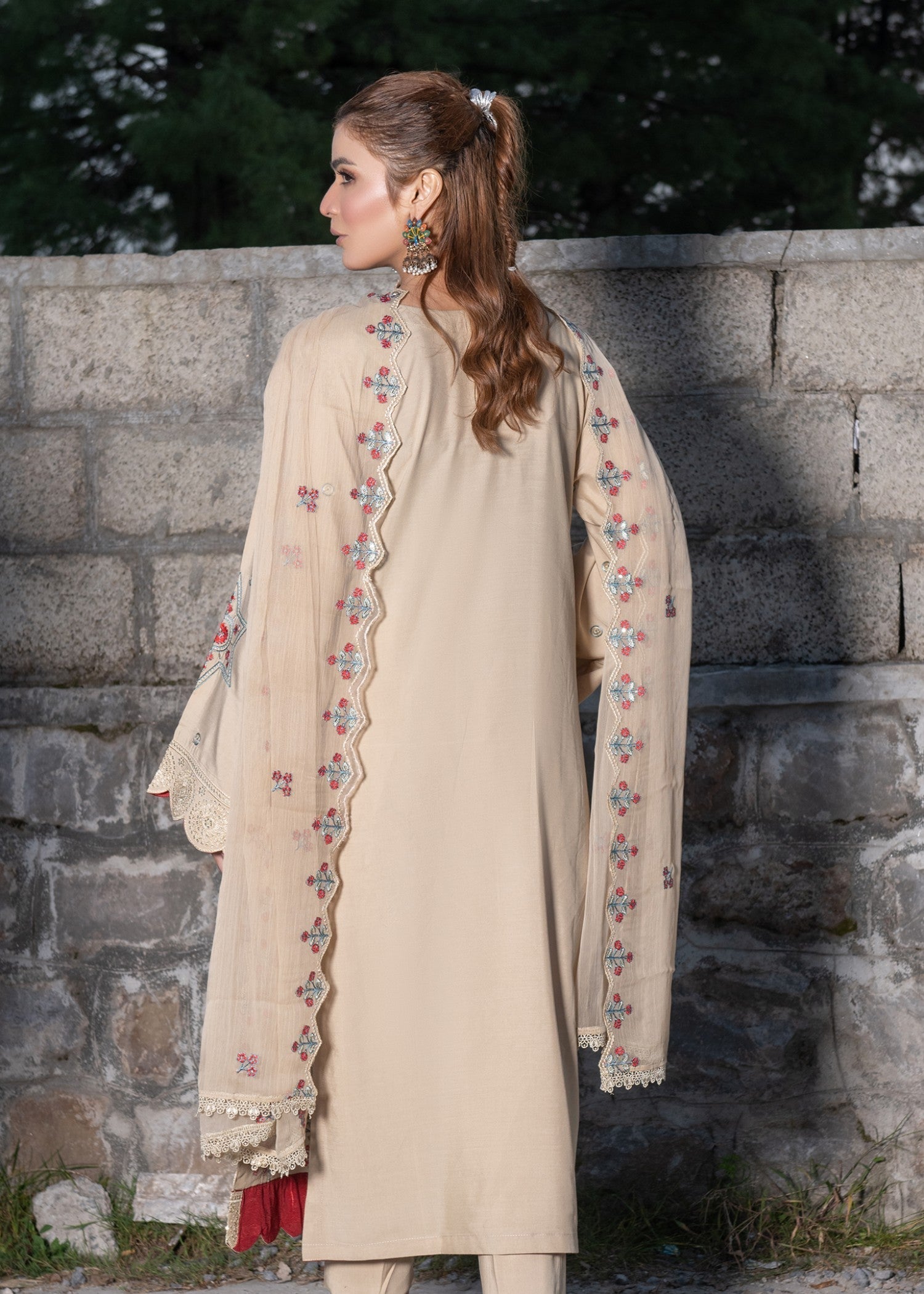 viscose Kurta Set in Beige