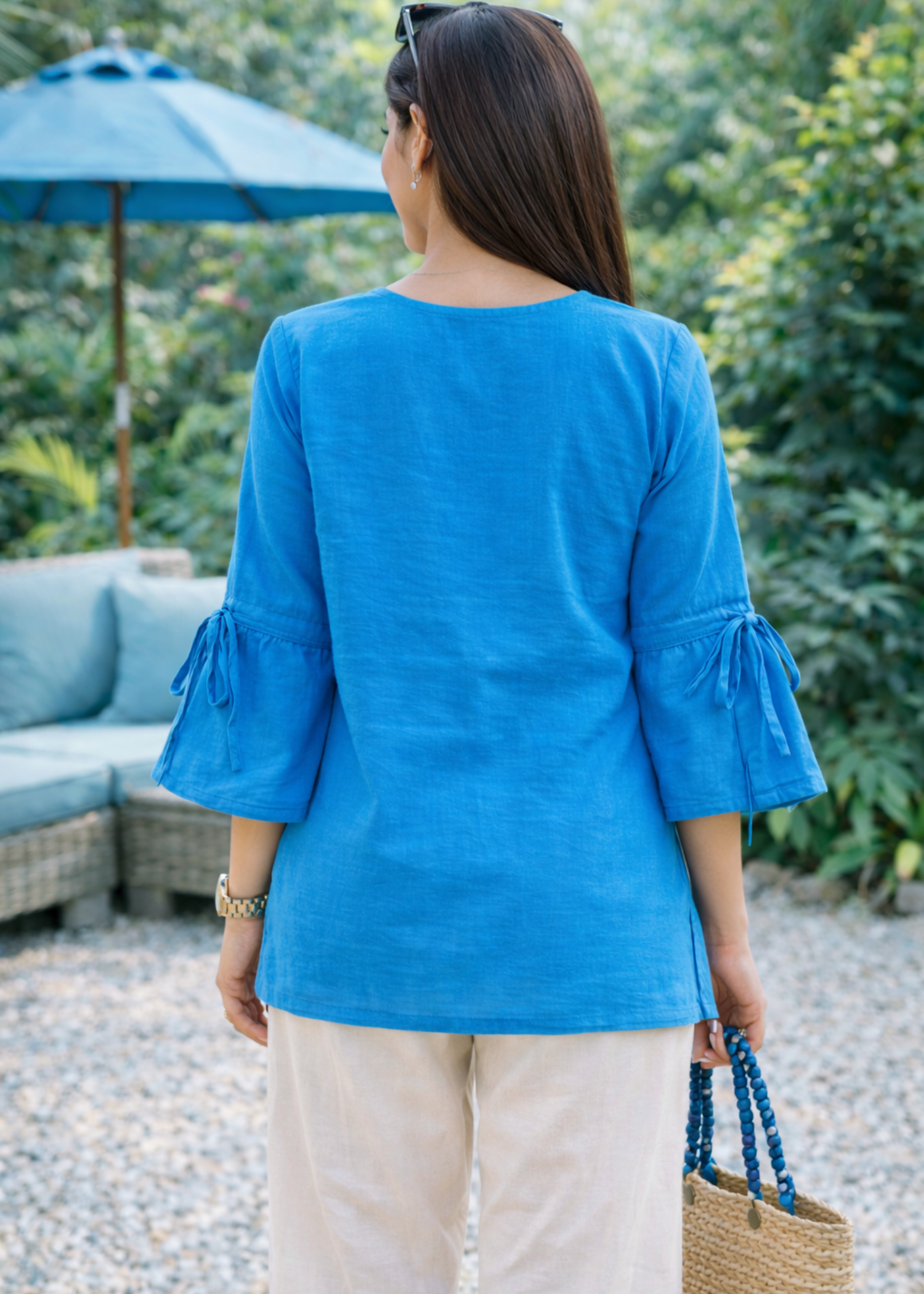 lawn Top in Baby blue