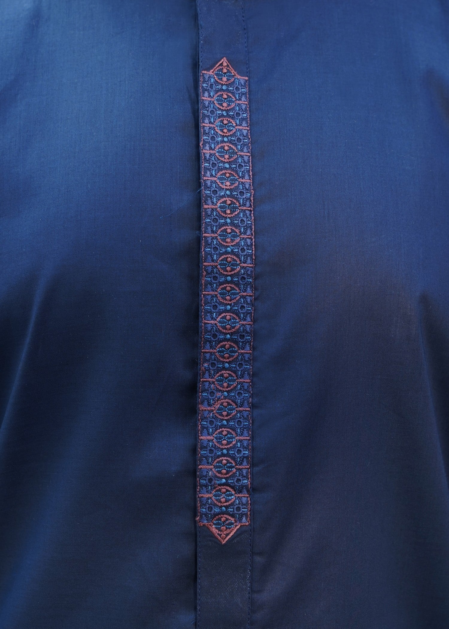 cotton viscose Unstitched in Navy blue