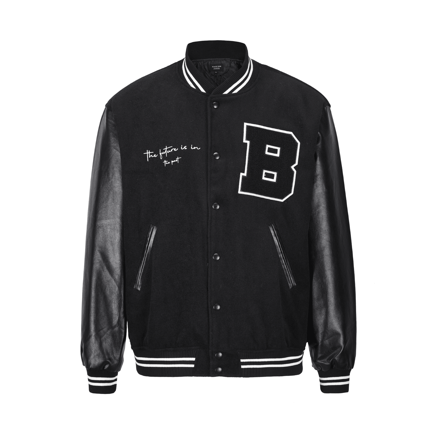 Letter Embroidery Baseball Uniform Street Hip-Hop Woolen Jacket