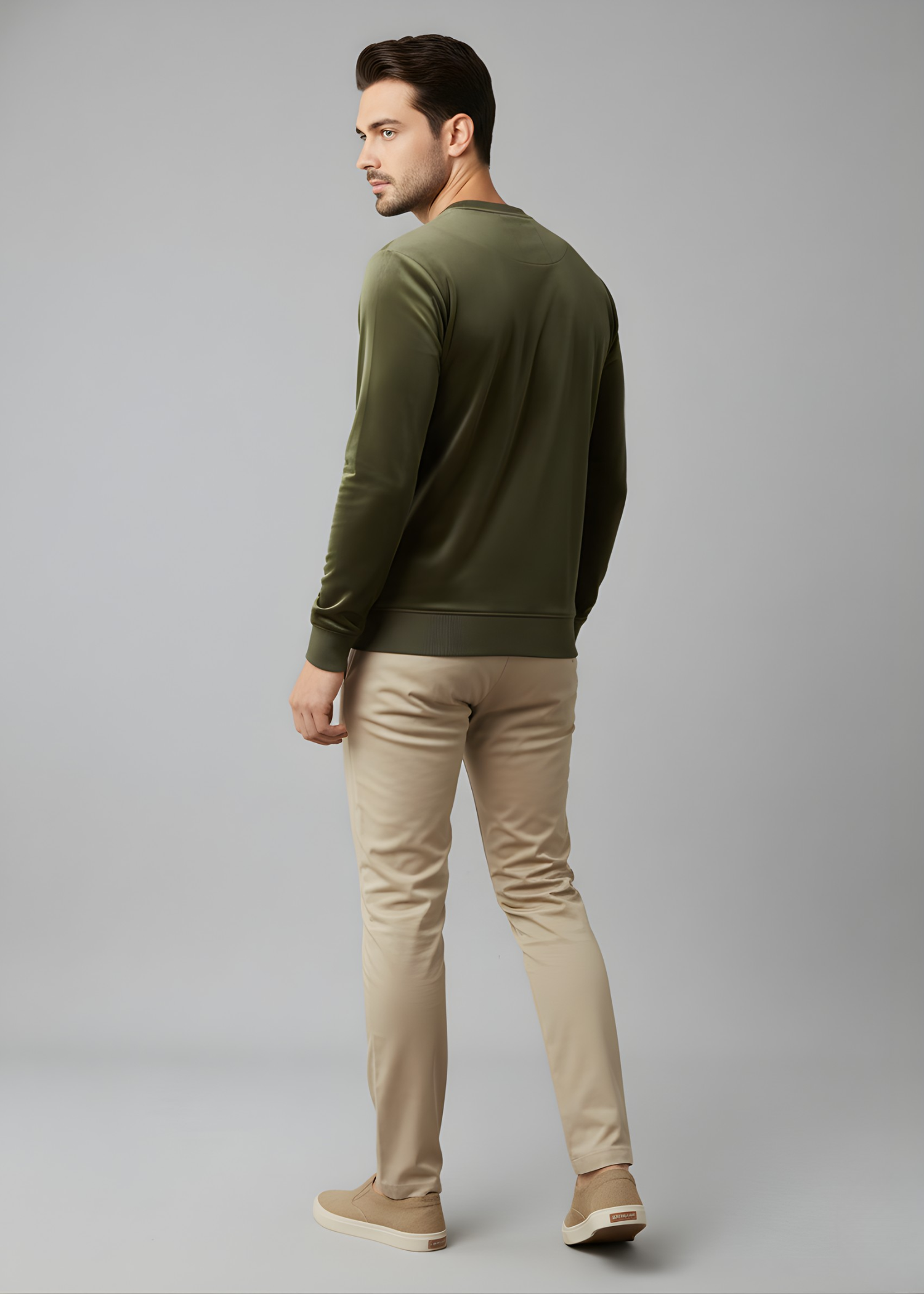 pinwale corduroy Sweatshirt in Green