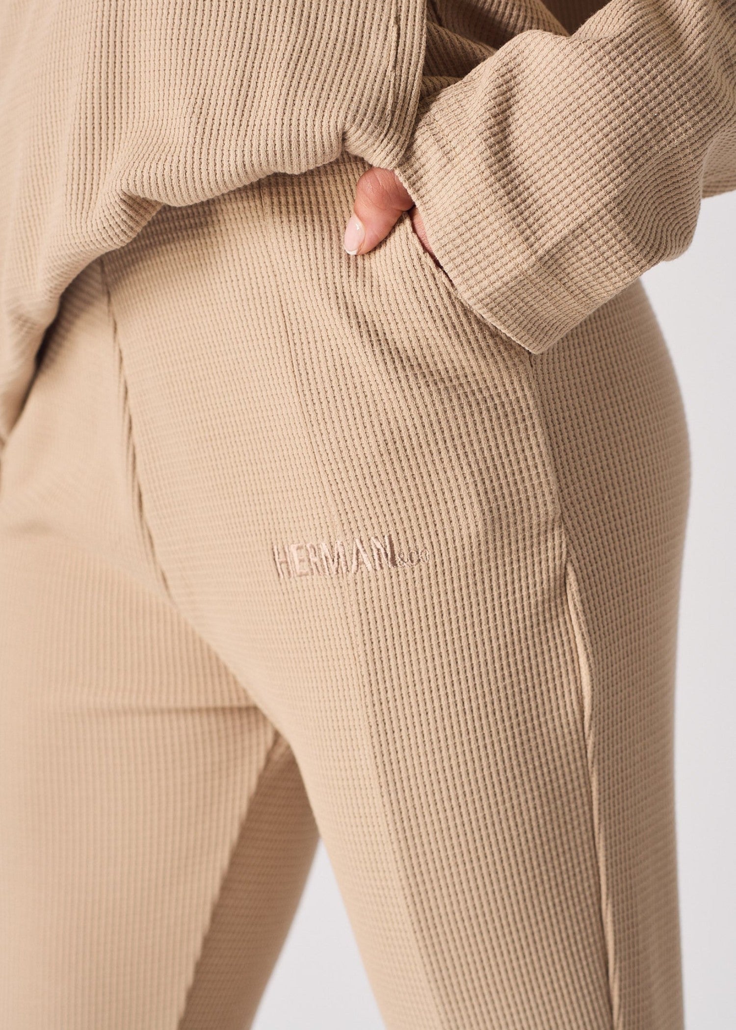 polyester Pants in Beige