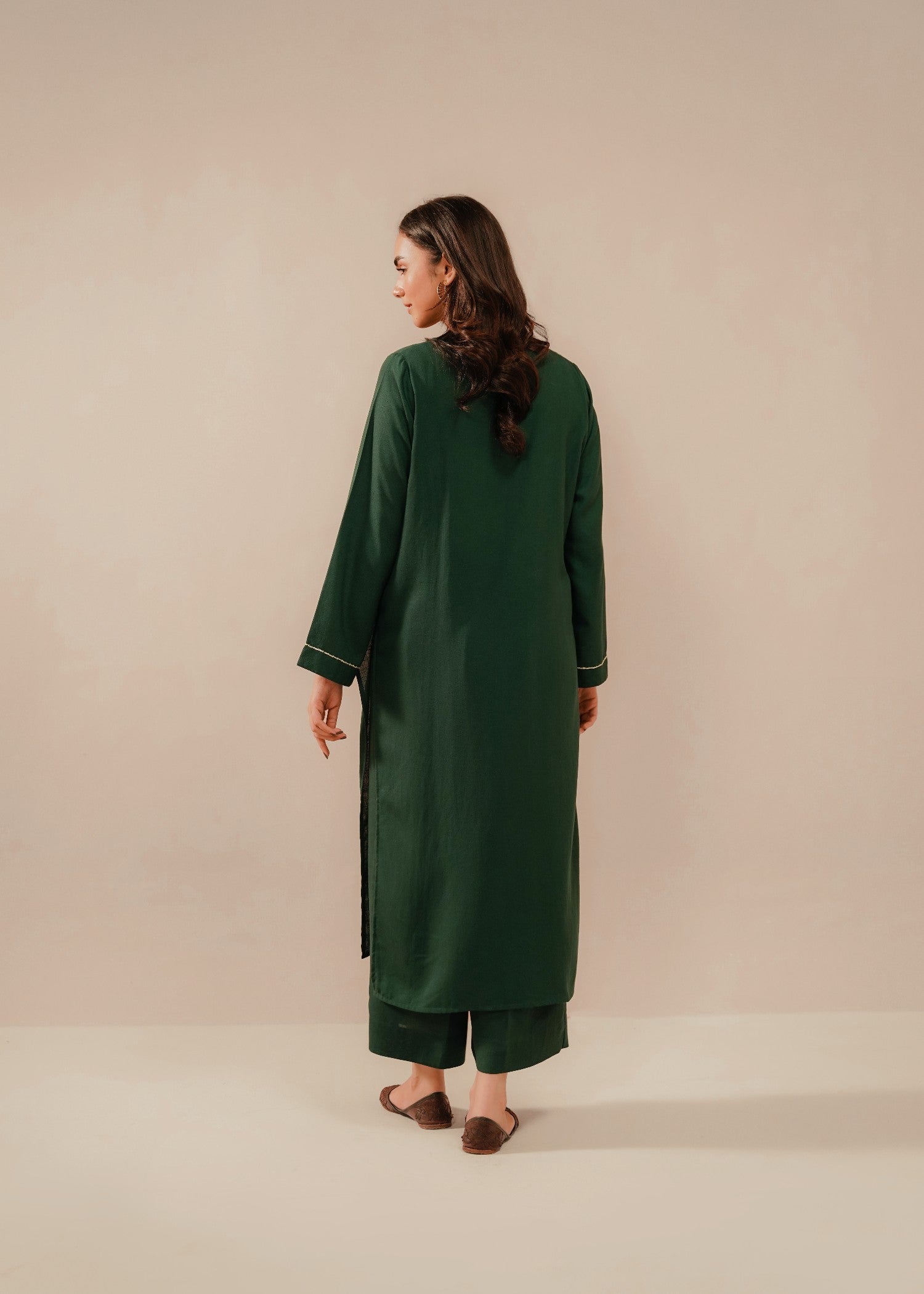 silk karandi Co Ord Sets in Dark green