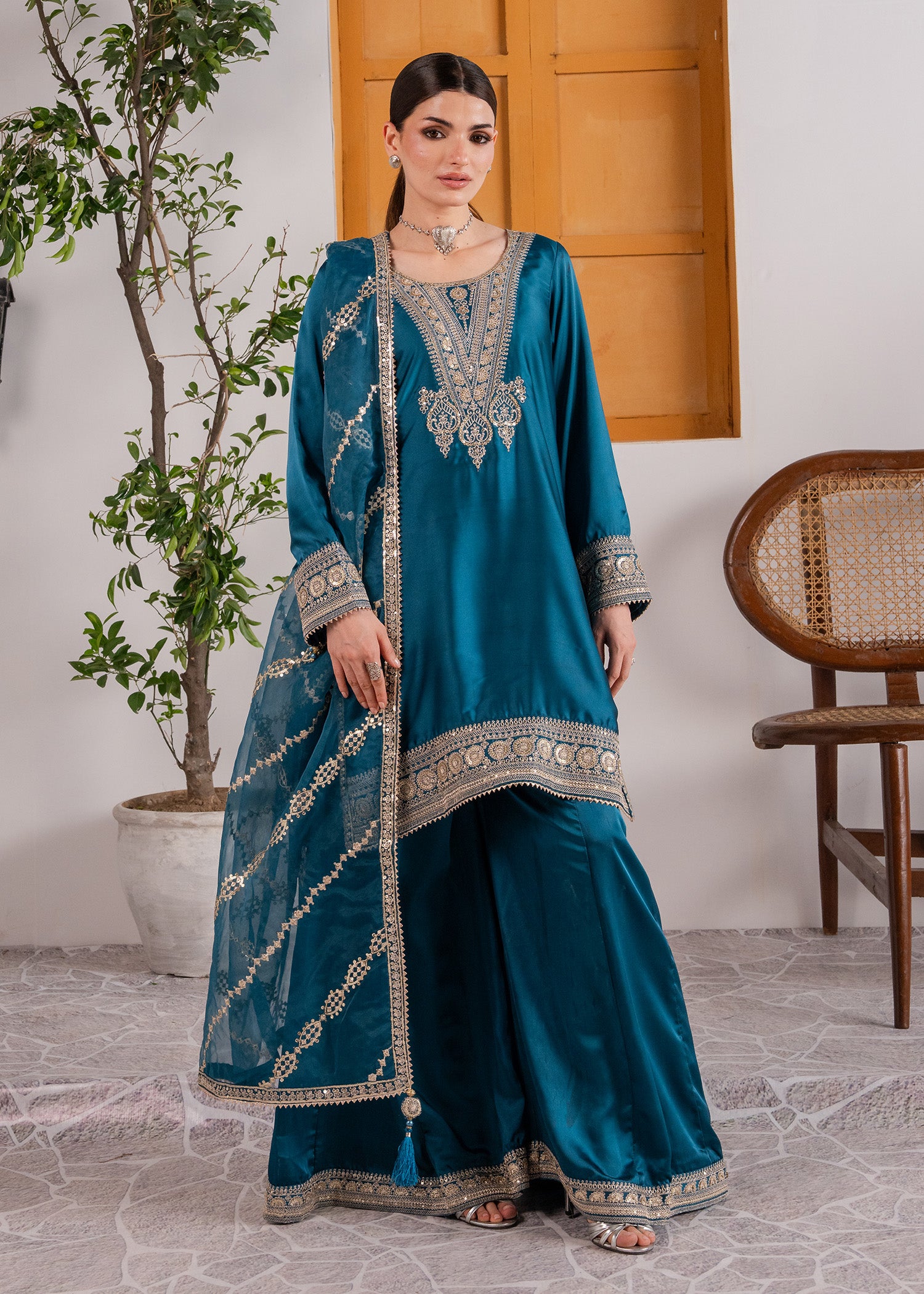 charmuse/shamooz Kurta Set in Teal