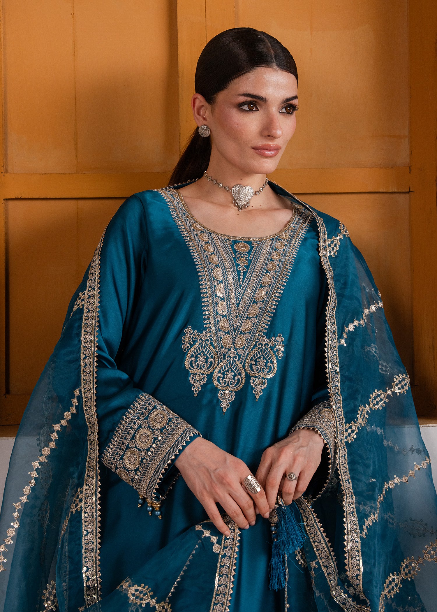 charmuse/shamooz Kurta Set in Teal