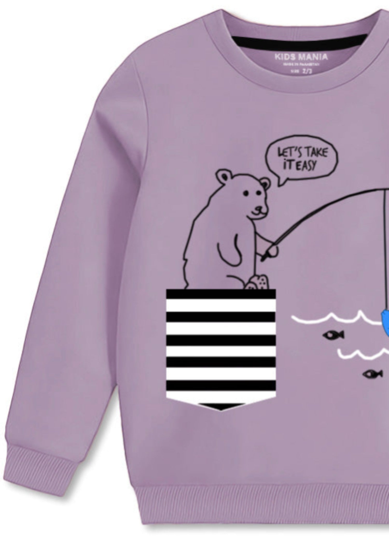 fleece Sweatshirt in Lilac