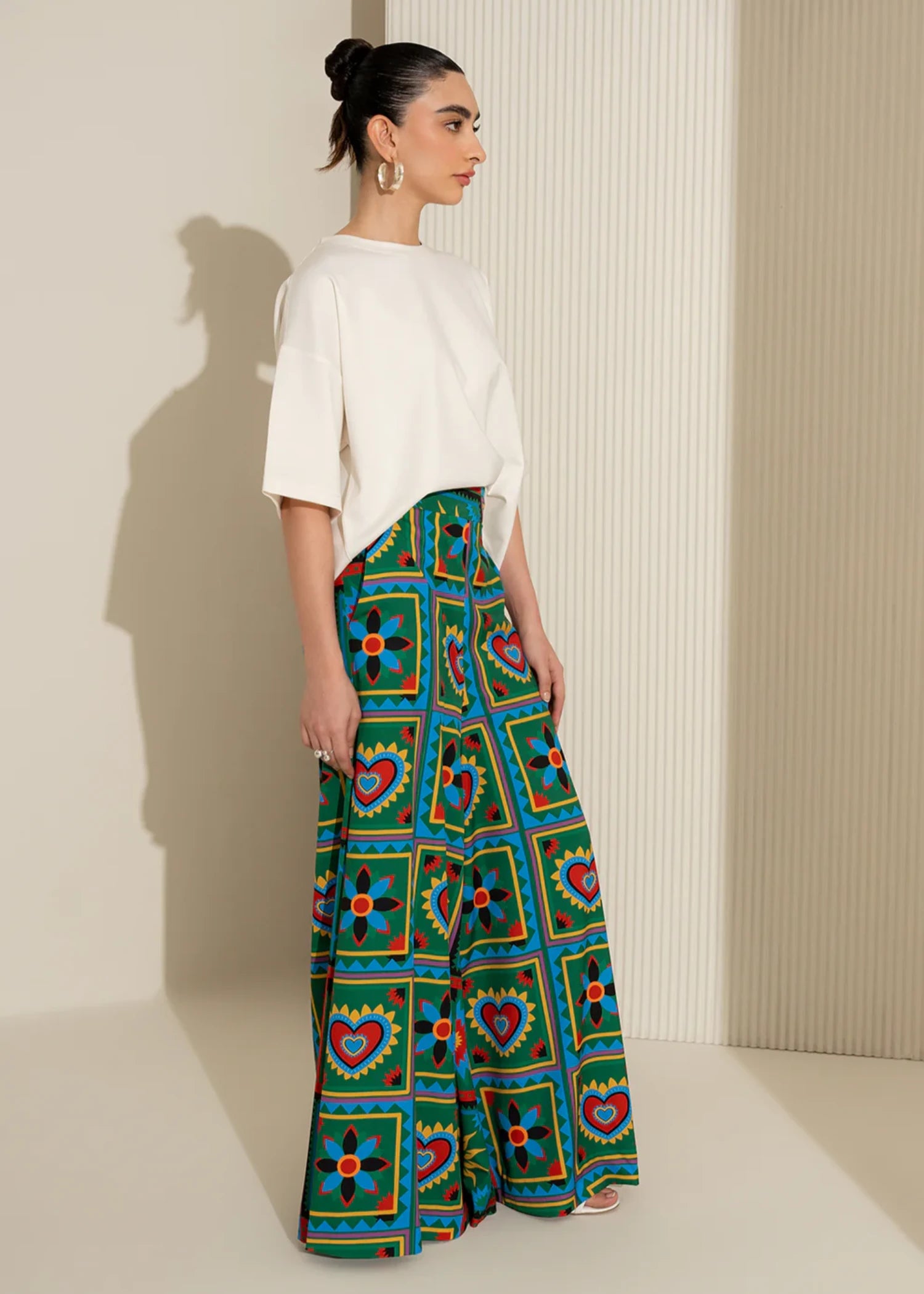 crepe Trousers in Green
