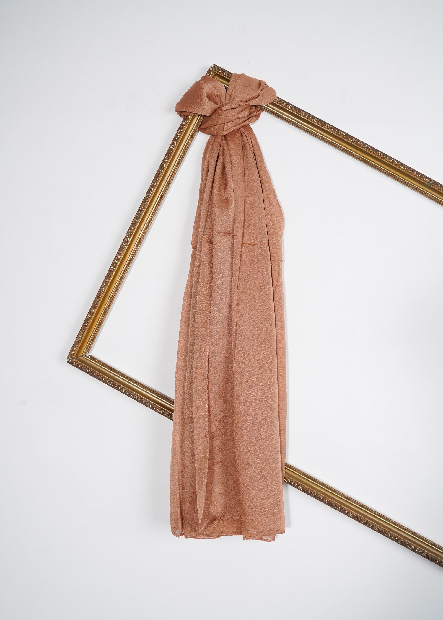 silk Hijab in Peach orange