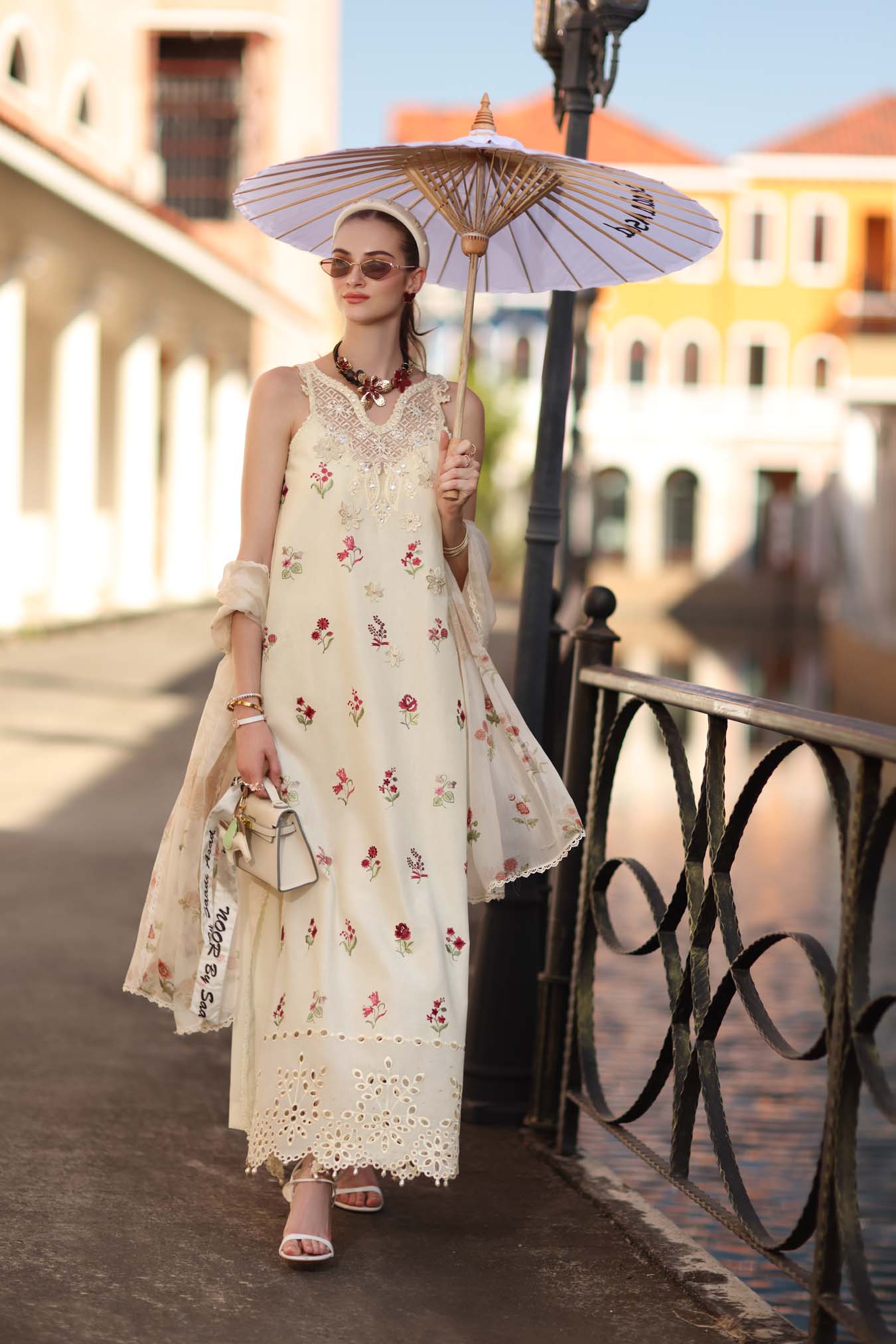 Noor Eid Luxe Printskhaas Lawn – D8 - A - Vanilla Mist