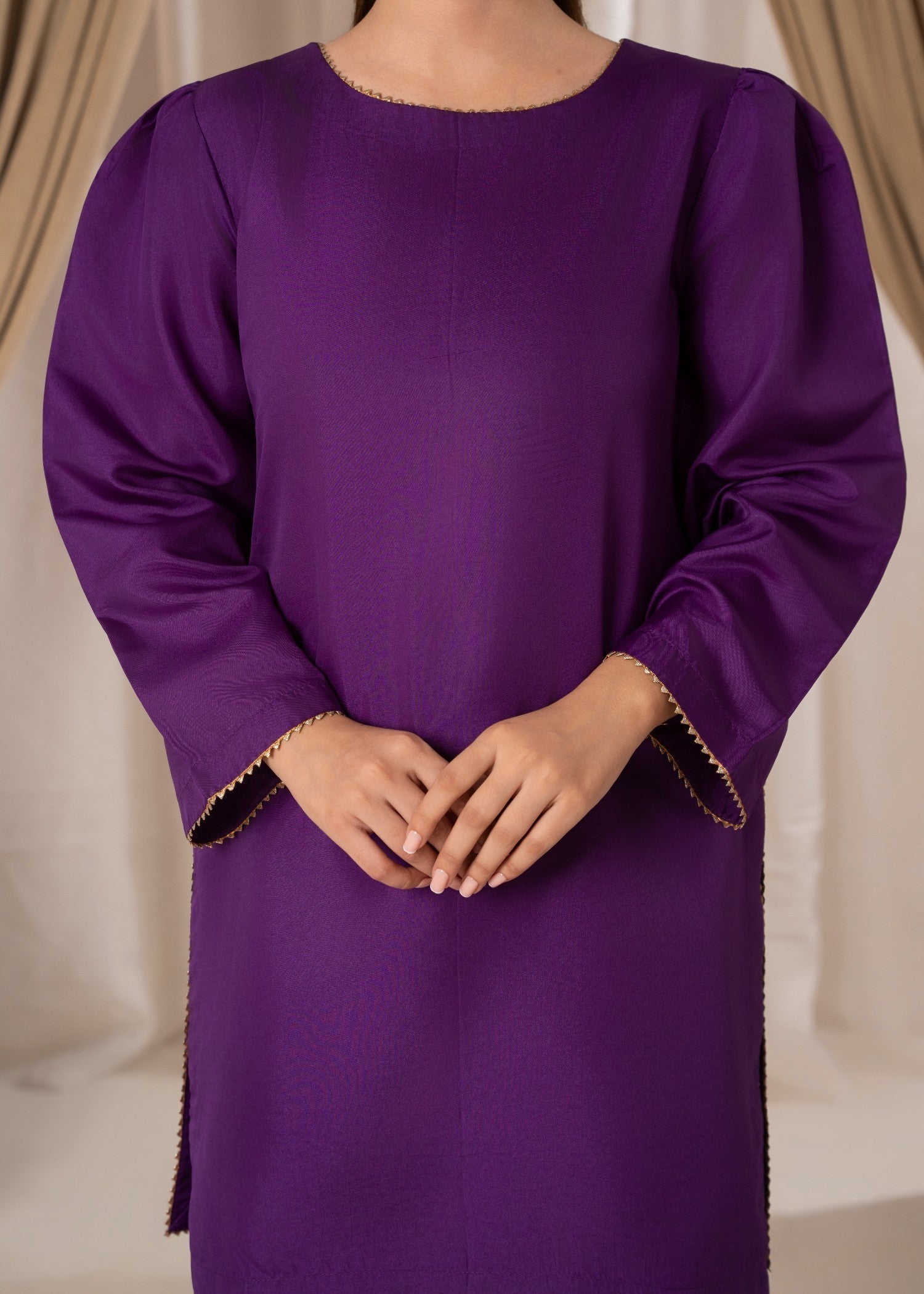 kattan silk Kurta Set in Indigo