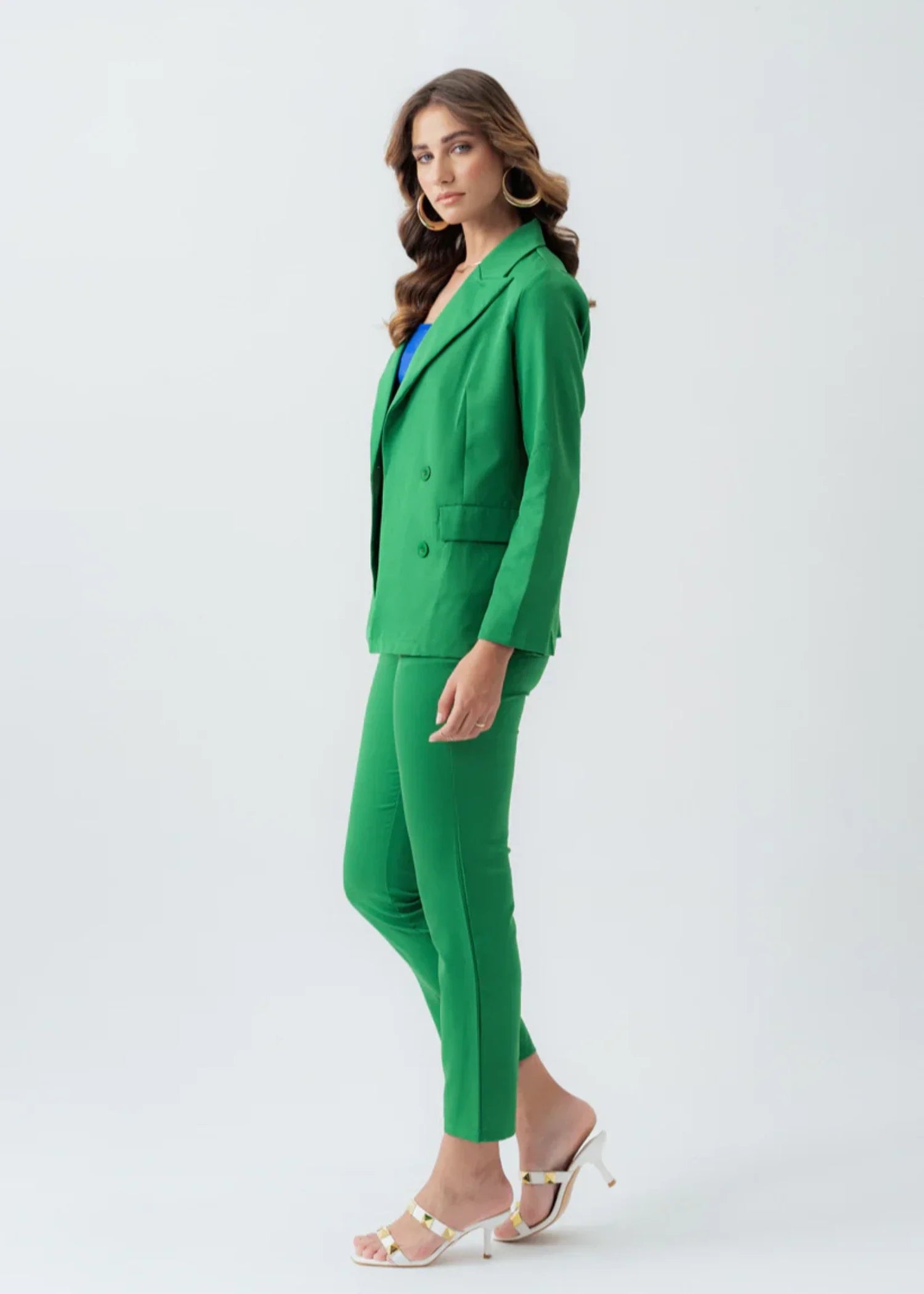 spandex Blazer in Green