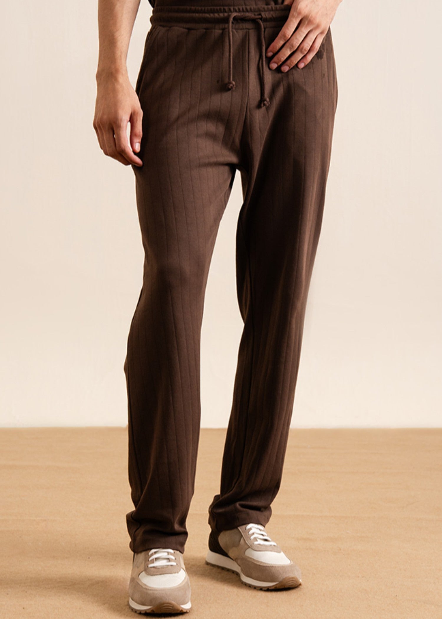 cotton Trousers in Chocolate brown