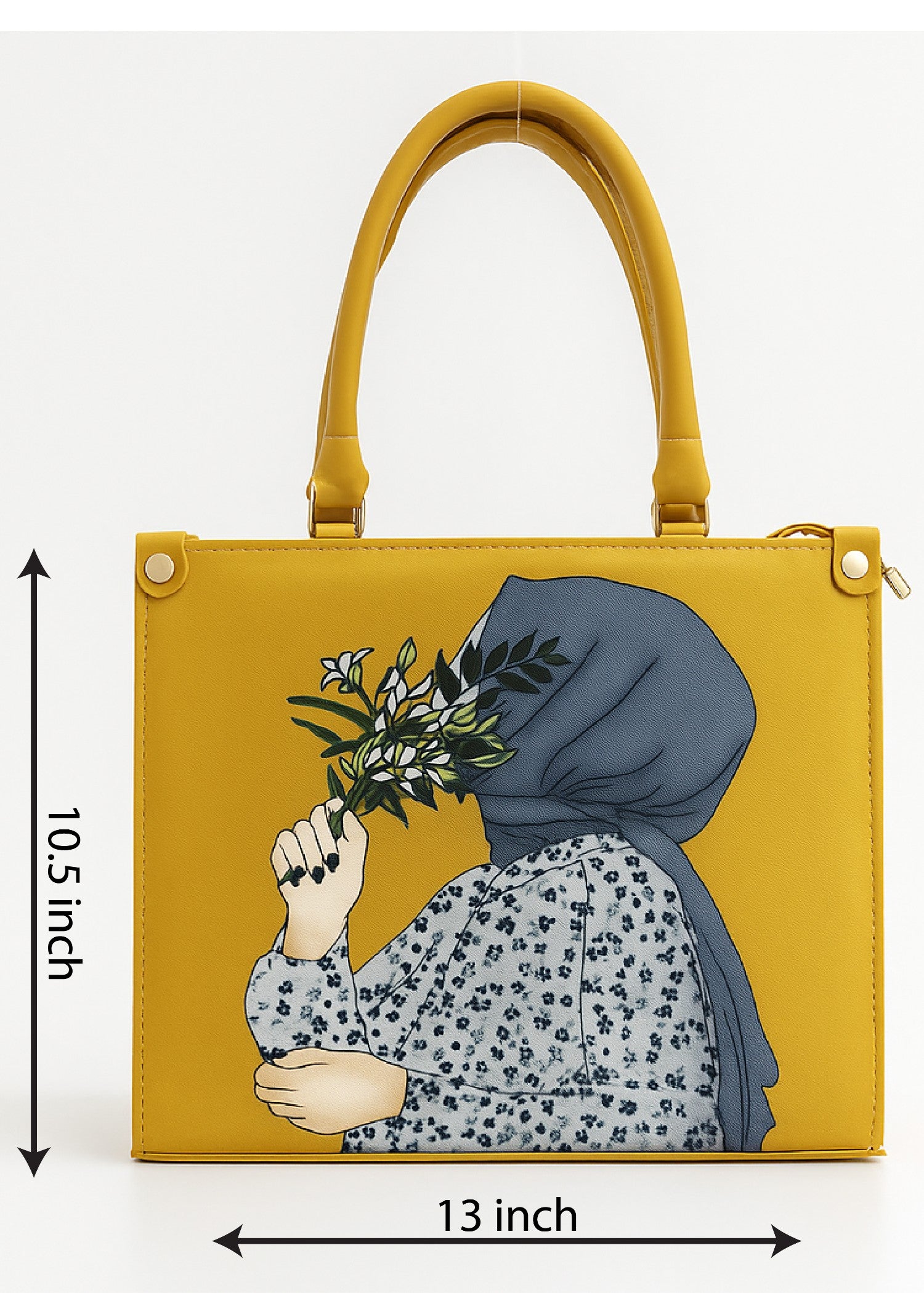 Tote Bag in Mustard, marigold Color by - Trendy Women Tote Bag WSJ3965
