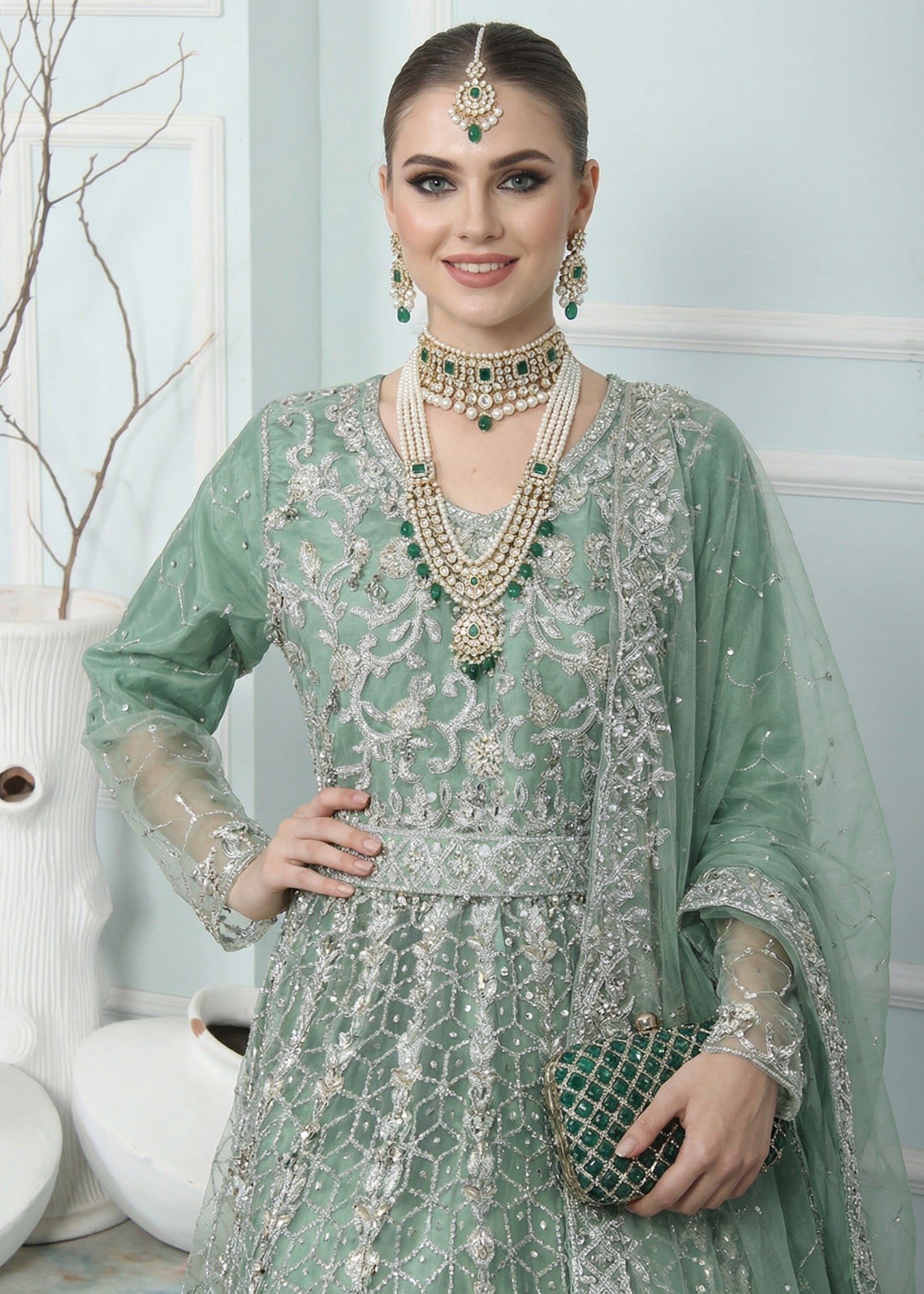 net Maxi in Moss green