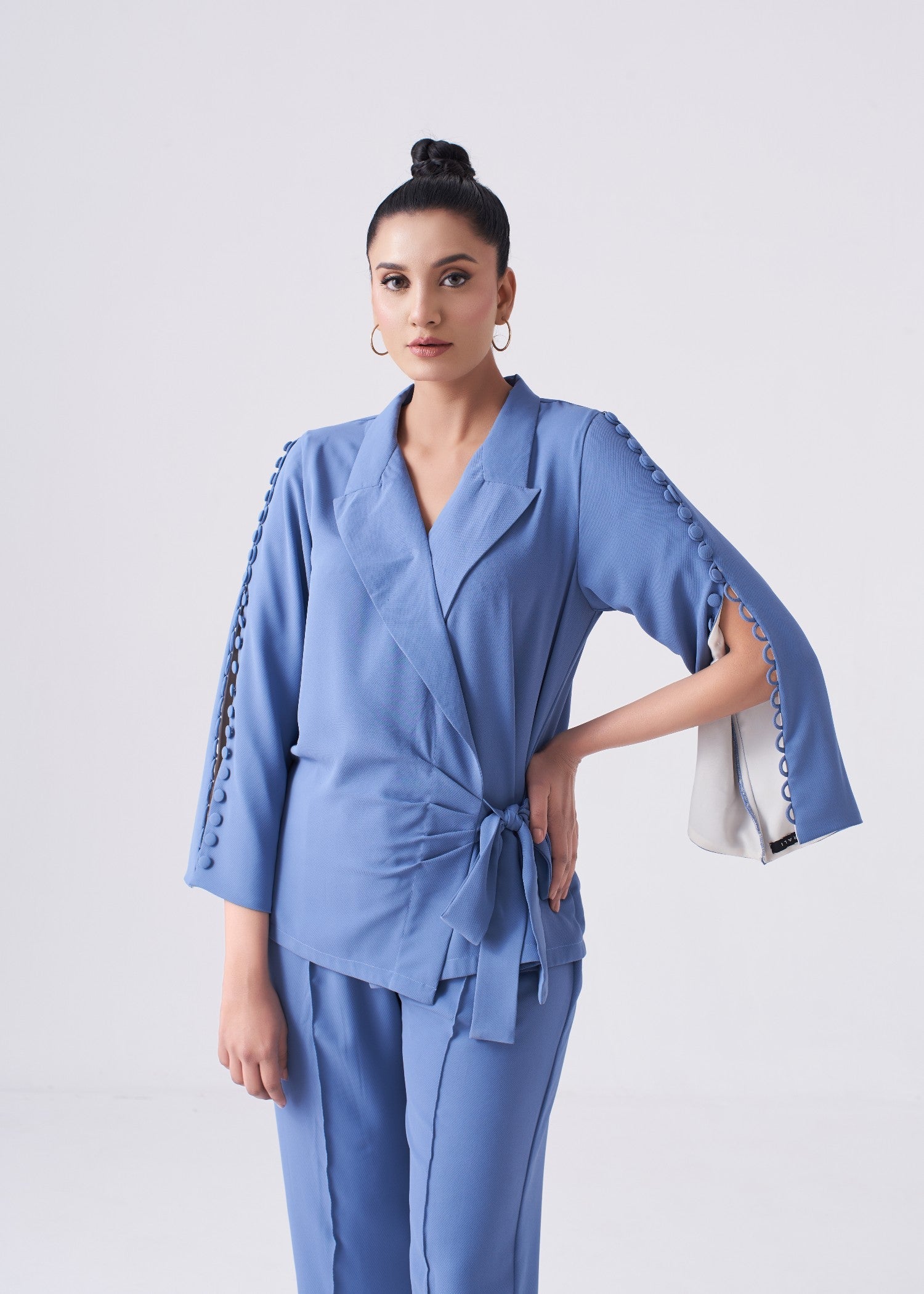 tropical Co Ord Sets in Light blue