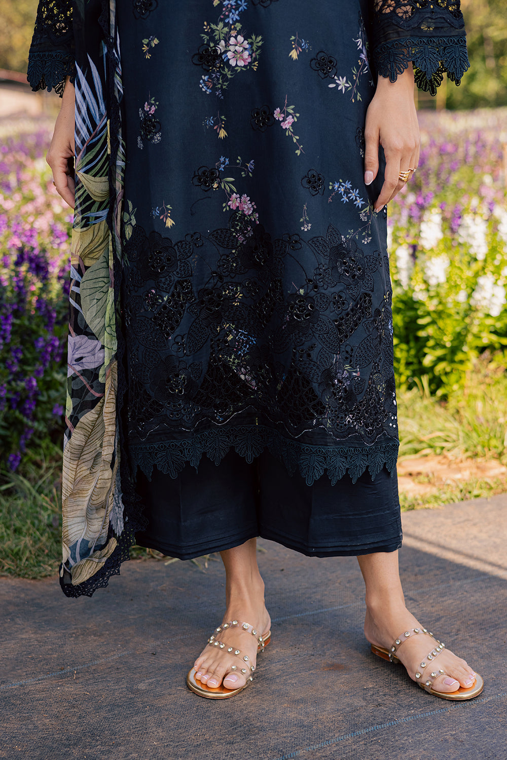 Shezlin Chikankari Eid Edit Lawn – LIYANA (AV-07)