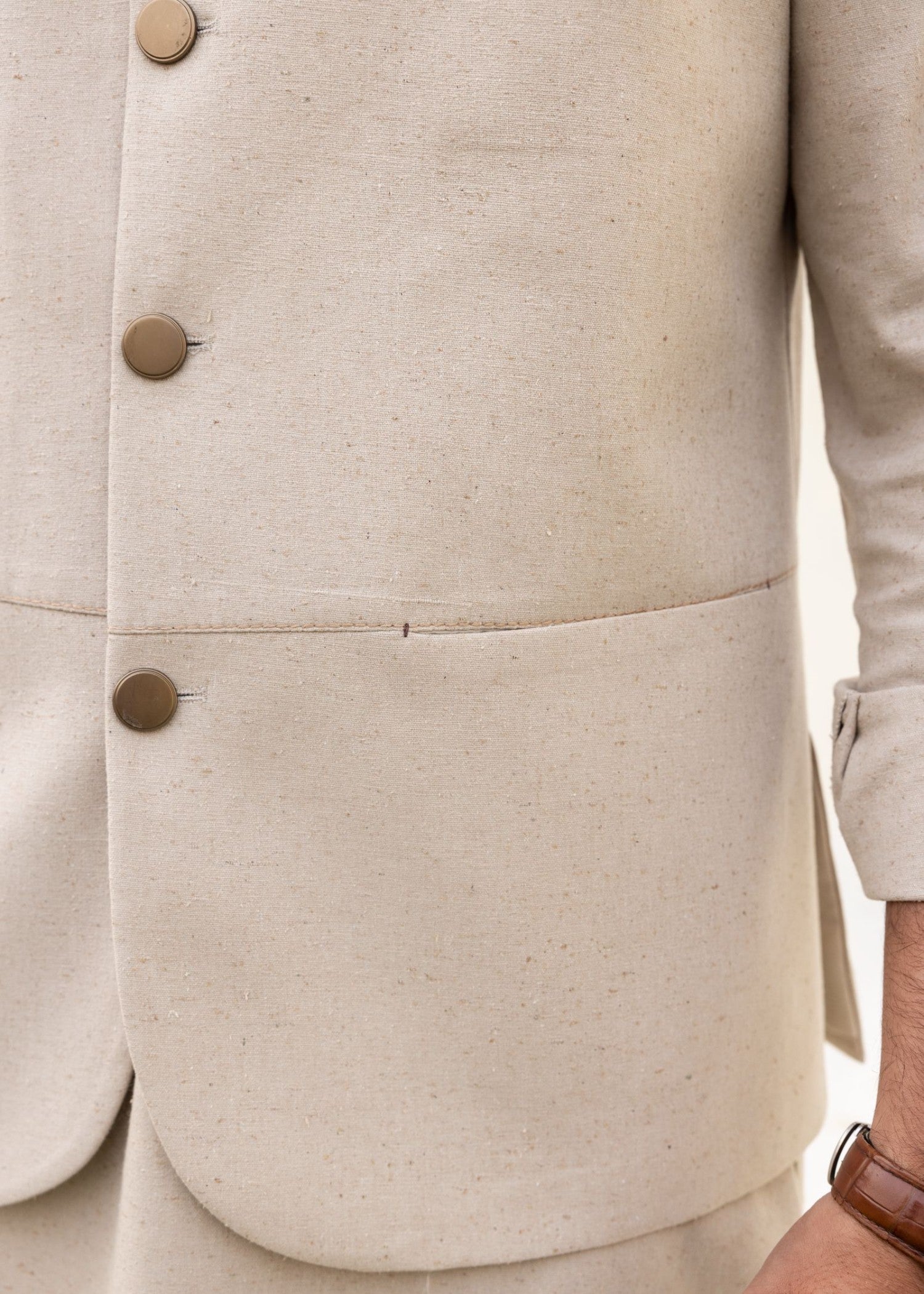karandi Waistcoat in Ivory
