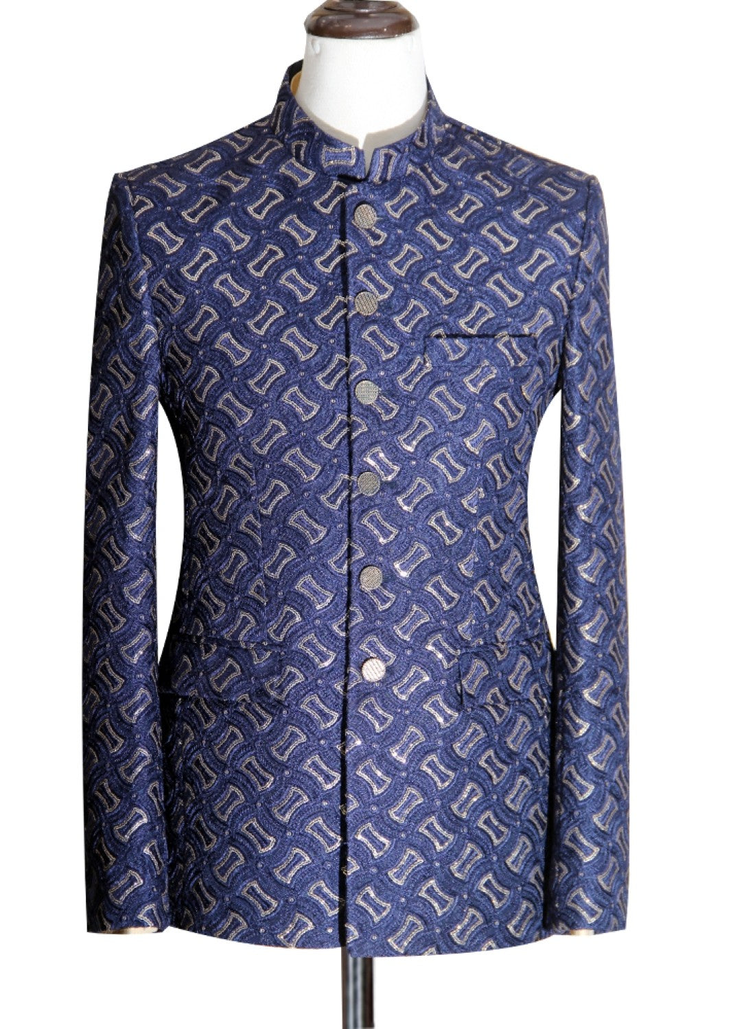 silk Prince Coat in Blue