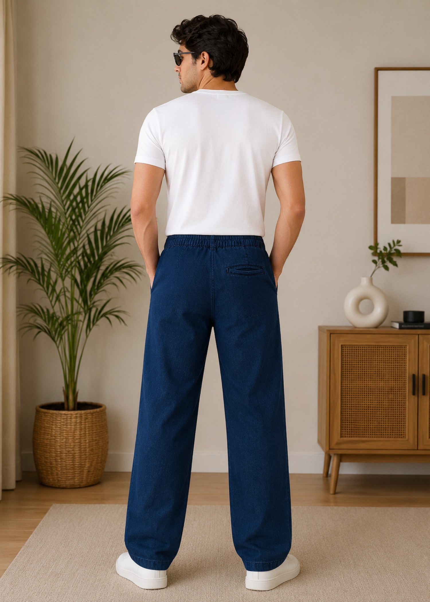 cotton Jeans in Midnight blue