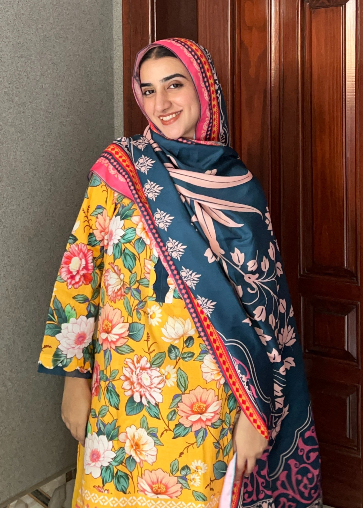 khaddar Kurta Set in Honey