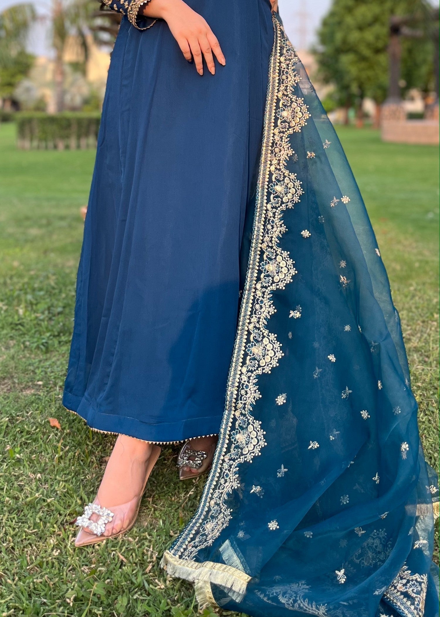 chiffon Maxi in Blue