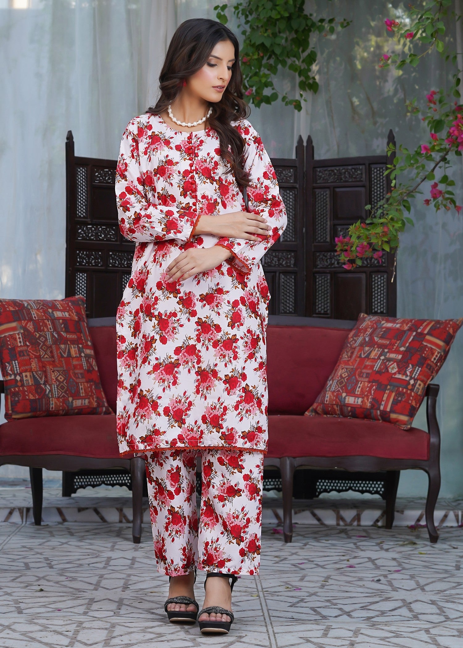 cotton satin Co Ord Sets in White