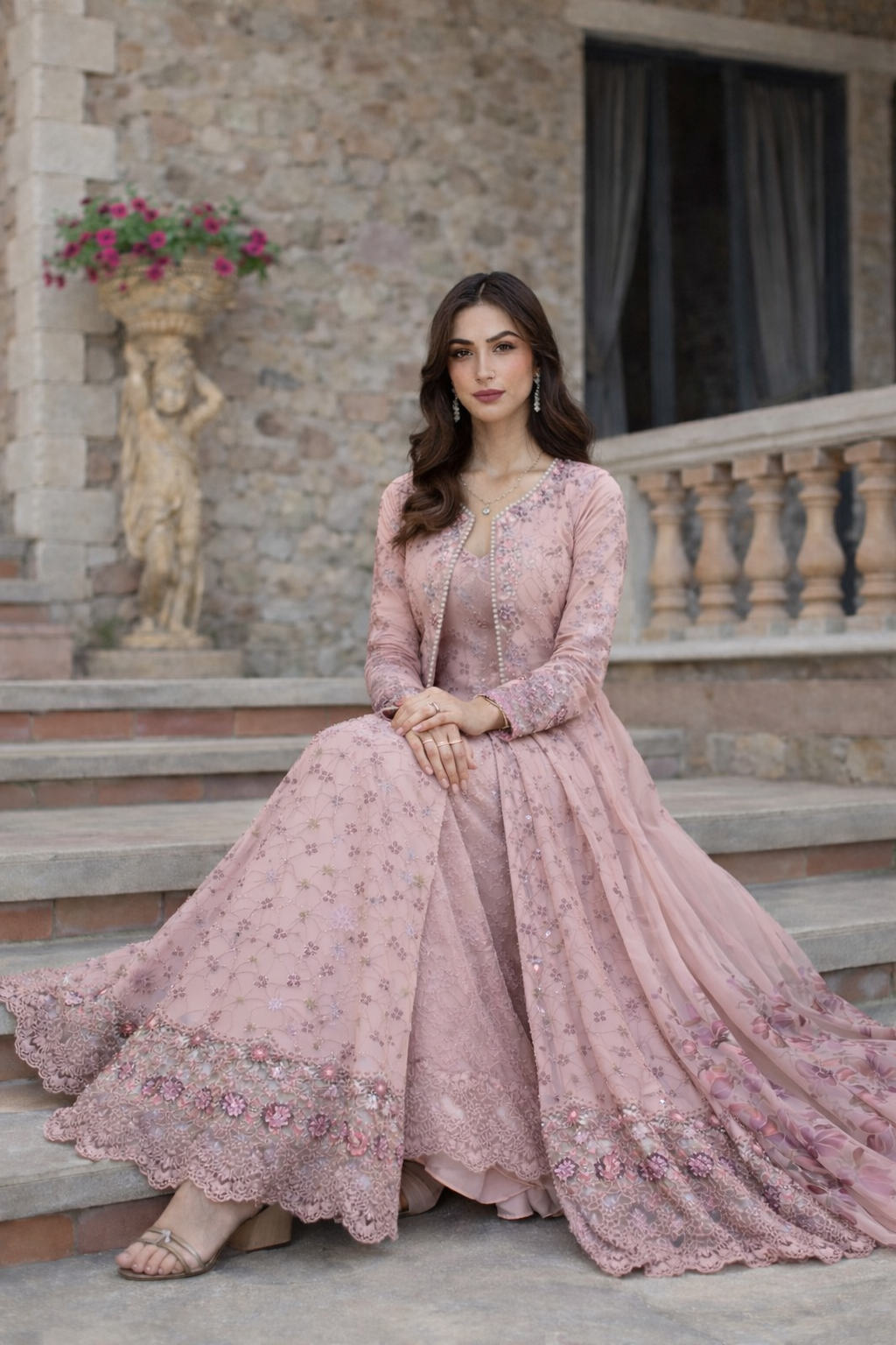 Luxury Eid Schiffli Laserkari Lawn – D1 - B - Sorina
