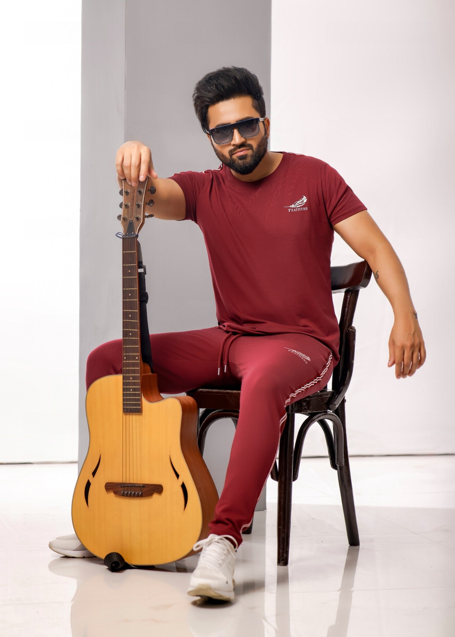 terry Tracksuit in Cherry red