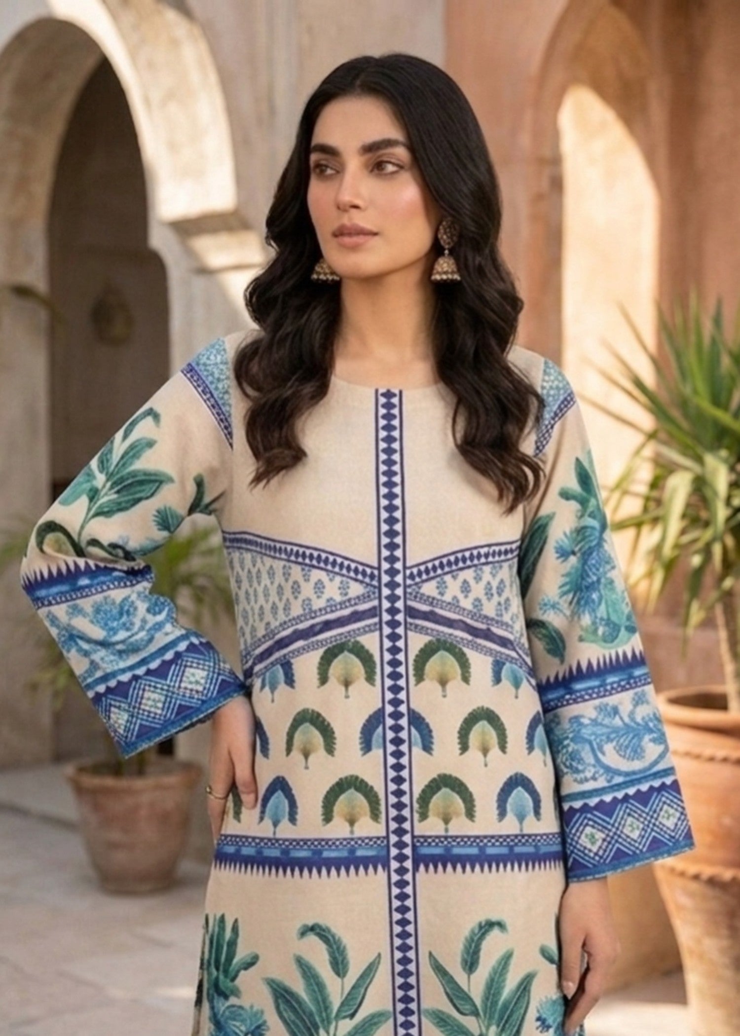 silk crepe Co Ord Sets in Beige