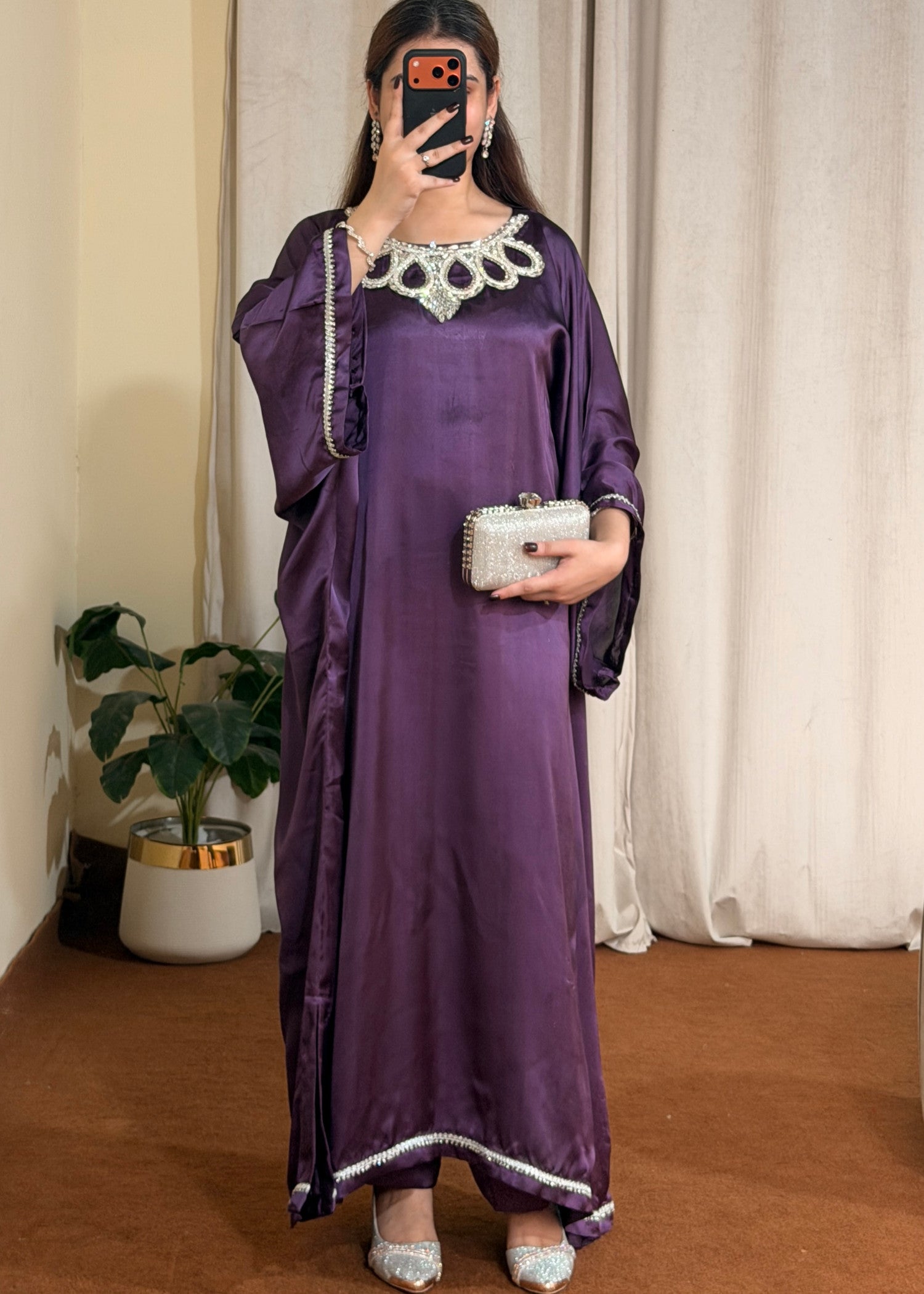 charmuse/shamooz Kaftan in Indigo
