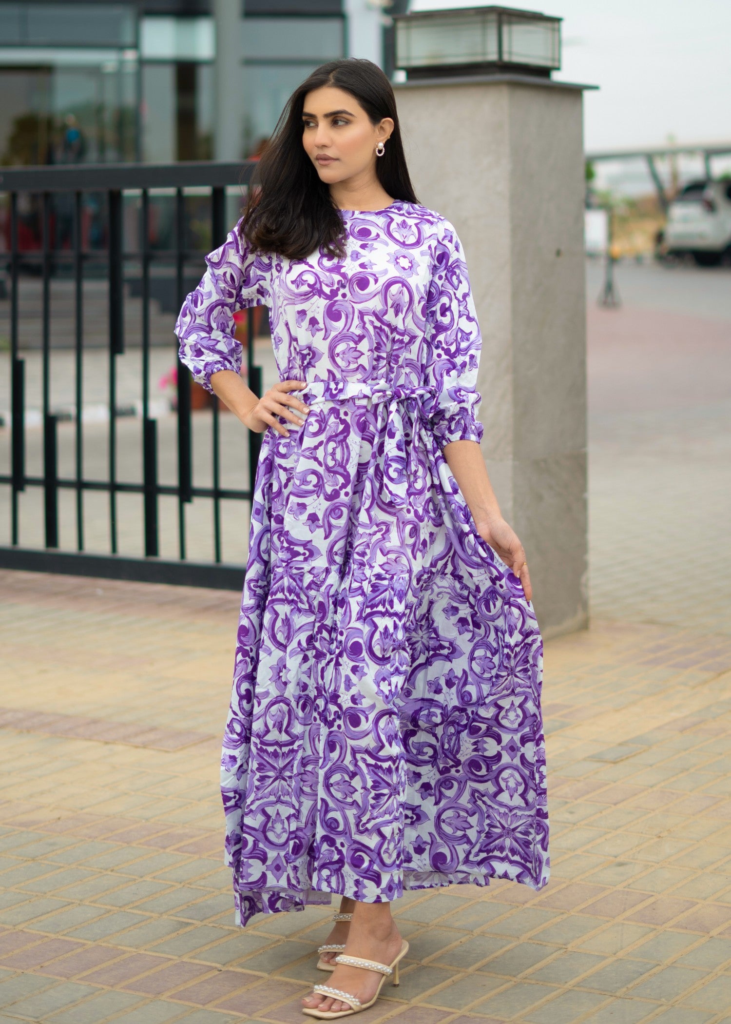 pure cotton Dress in White