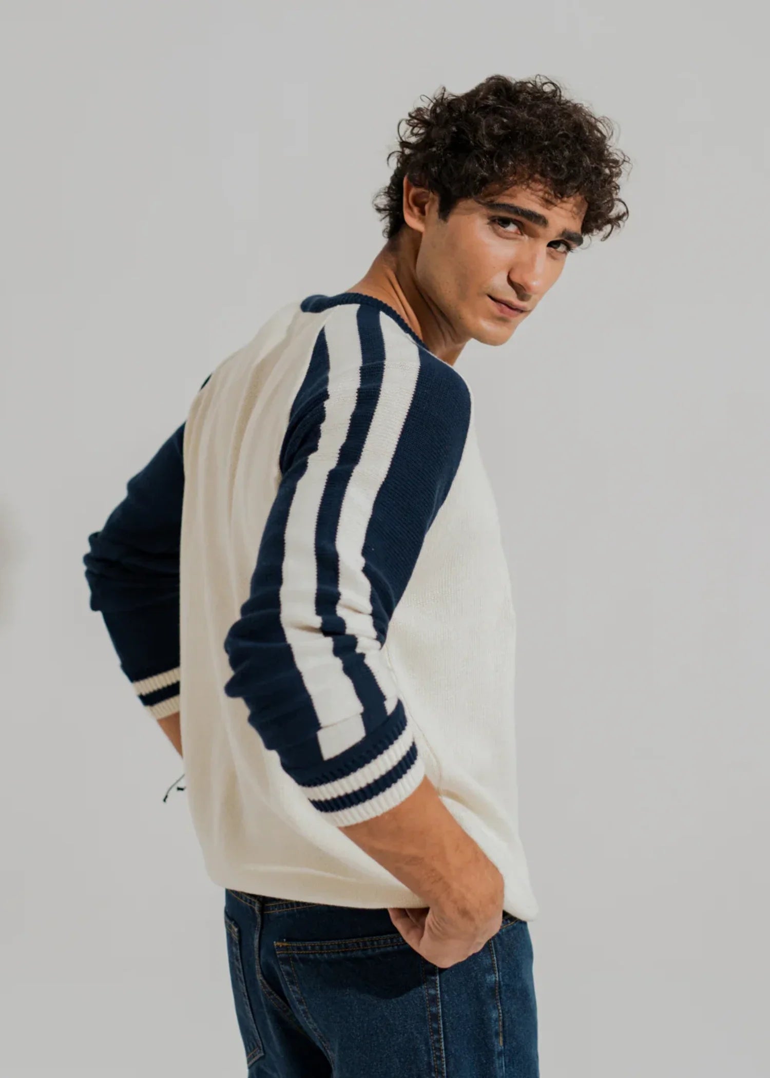 cotton Sweater in White