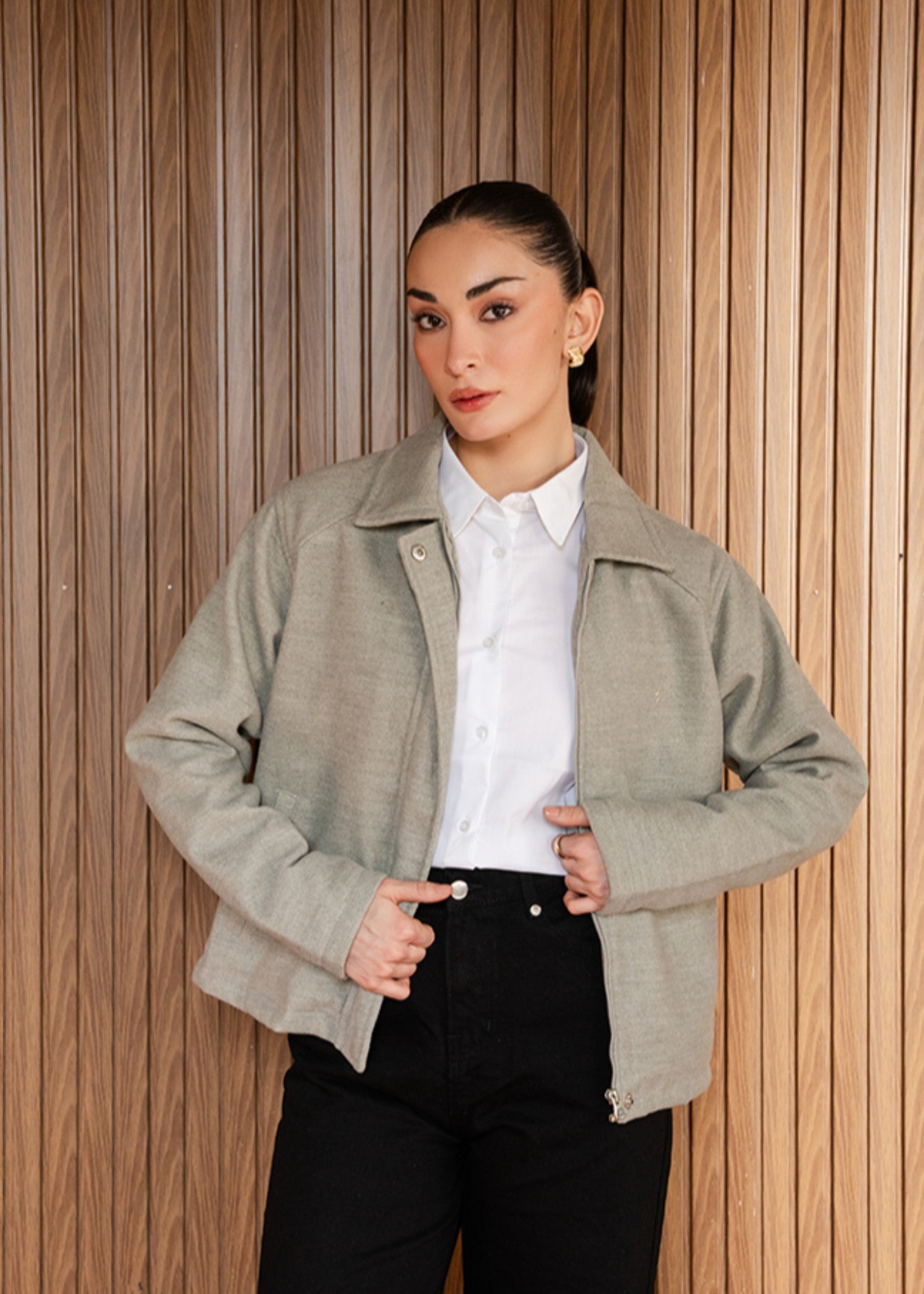 wool Jacket in Grey