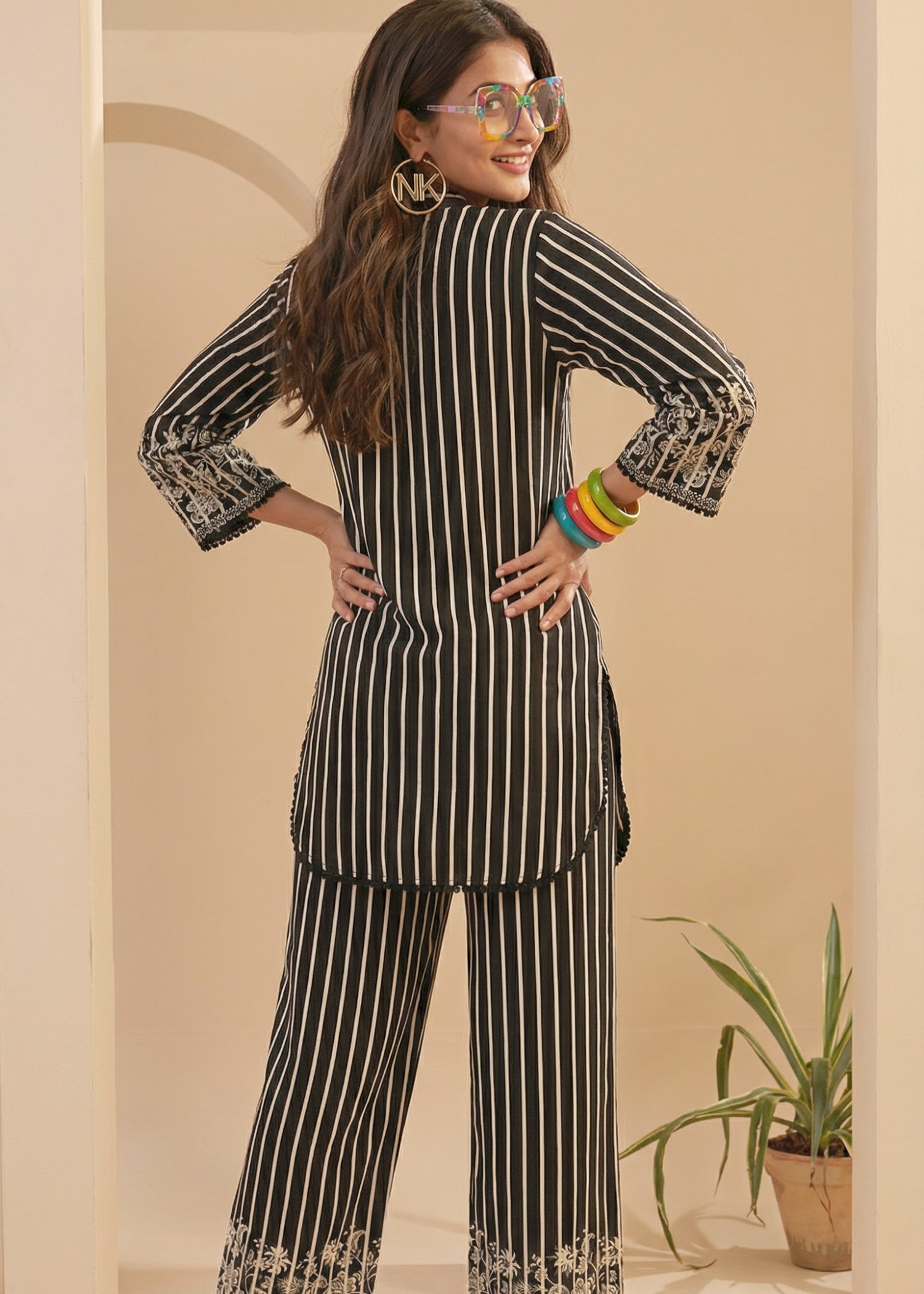 poly silk Co Ord Sets in Black