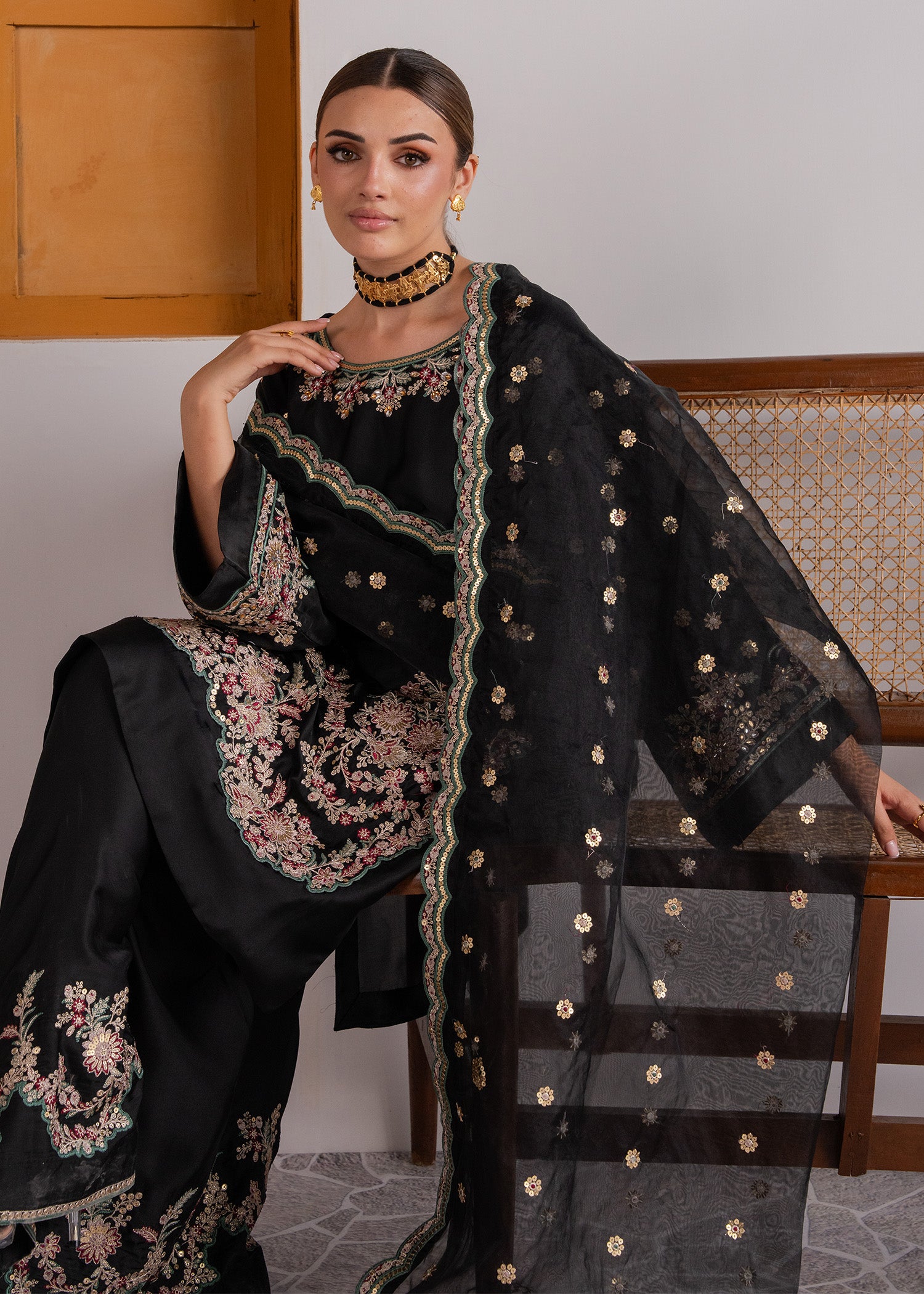 charmuse/shamooz Kurta Set in Black
