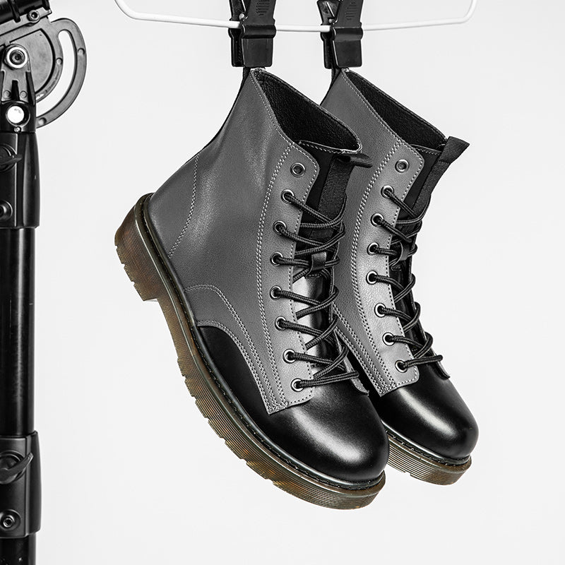 Men's Vintage Mixed Colors Casual Leather Ankle Boots