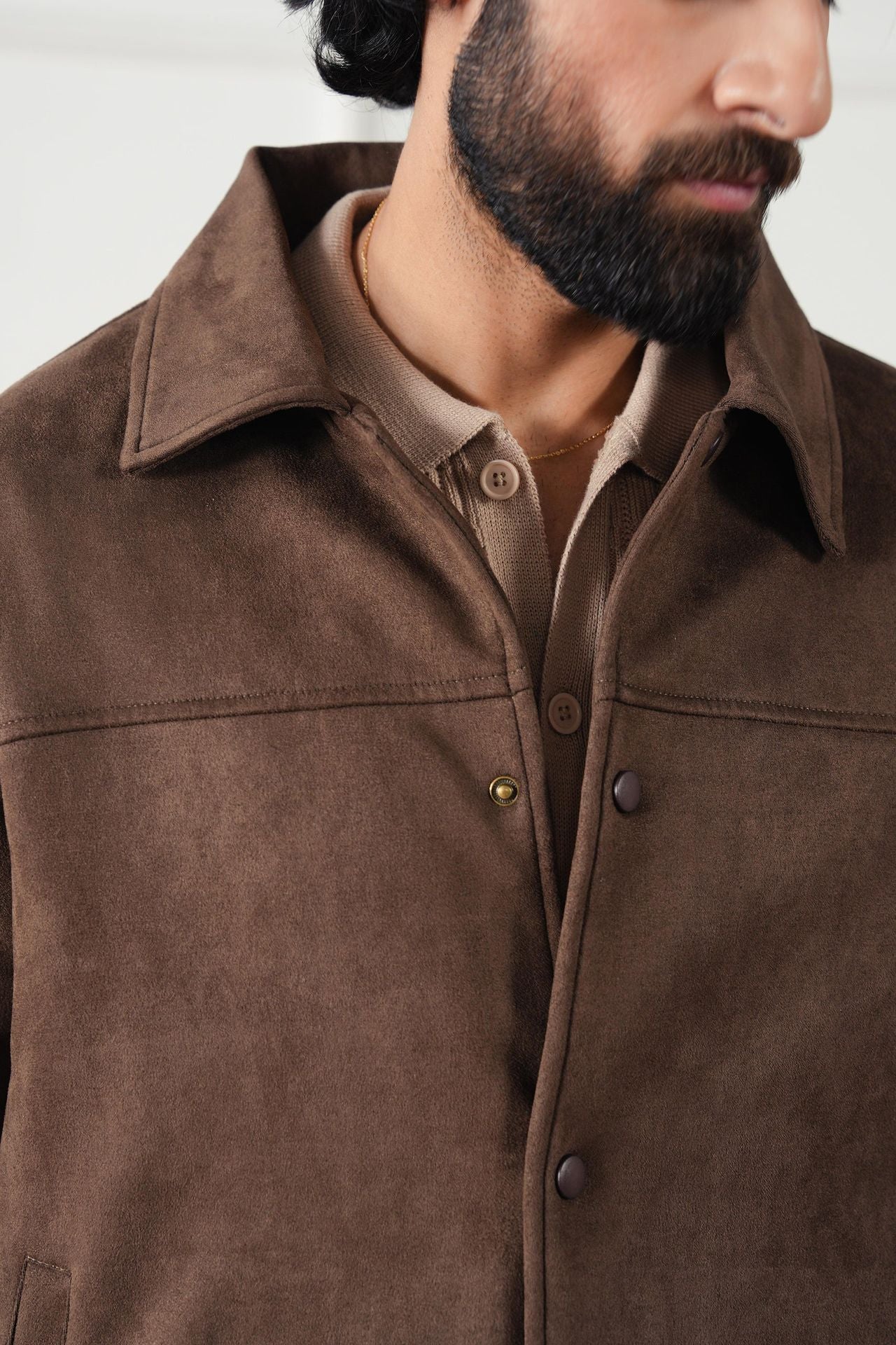 suede leather Jacket in Chocolate brown by Avant Garde