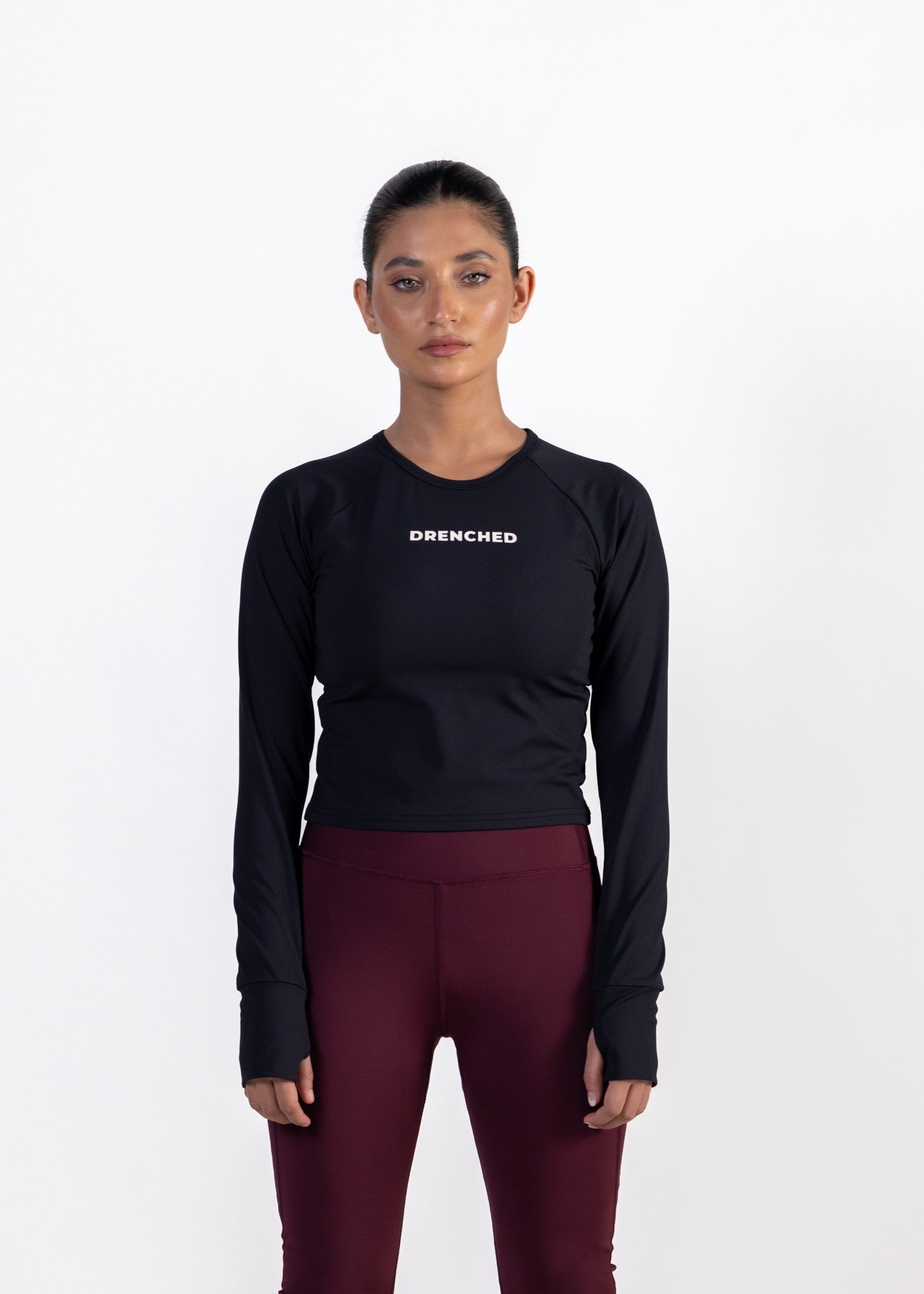 polyester nylon T Shirt in Black