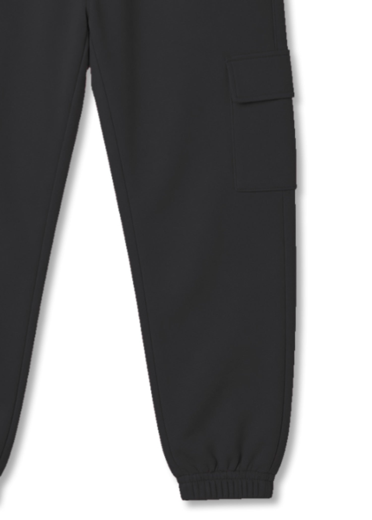 fleece Jogger Pants in Charcoal black