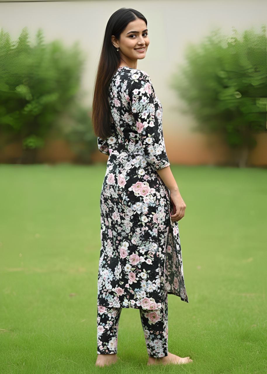 cotton Co Ord Sets in Black, white