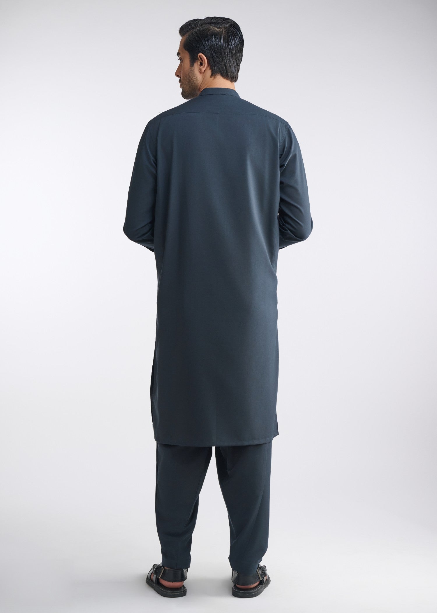 cotton Shalwar Kameez in Aegean blue