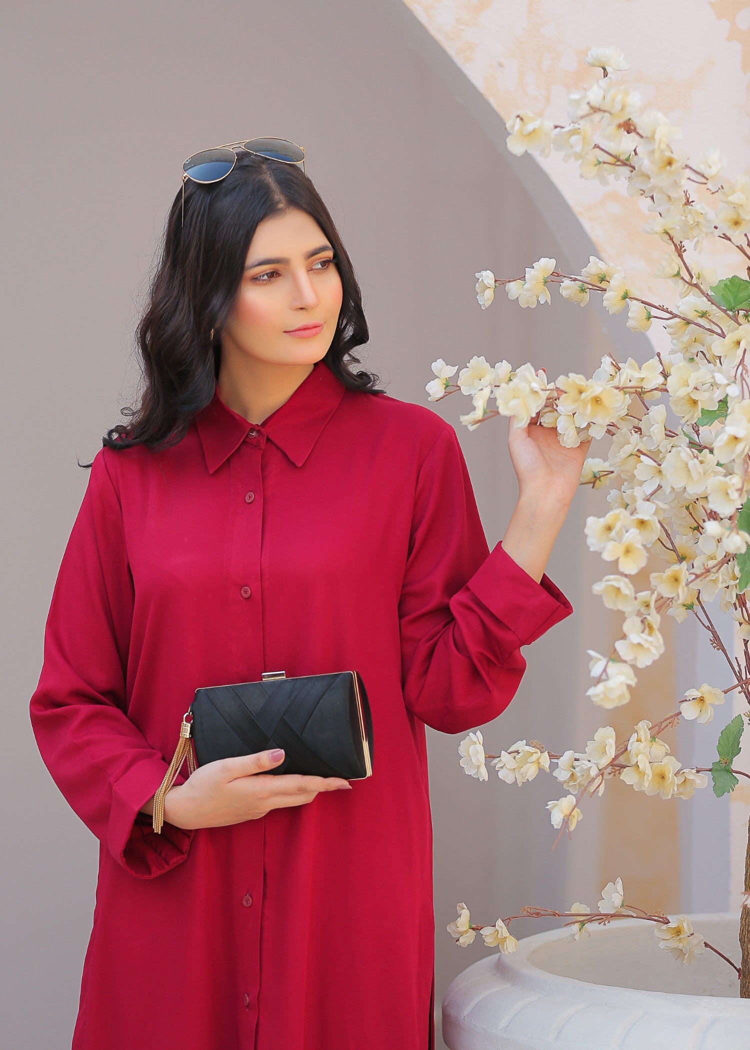 marina Co ord Sets in Maroon