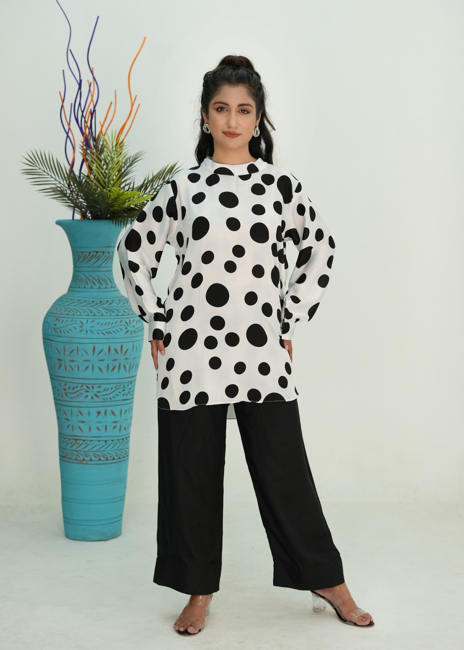 georgette Tunic in White