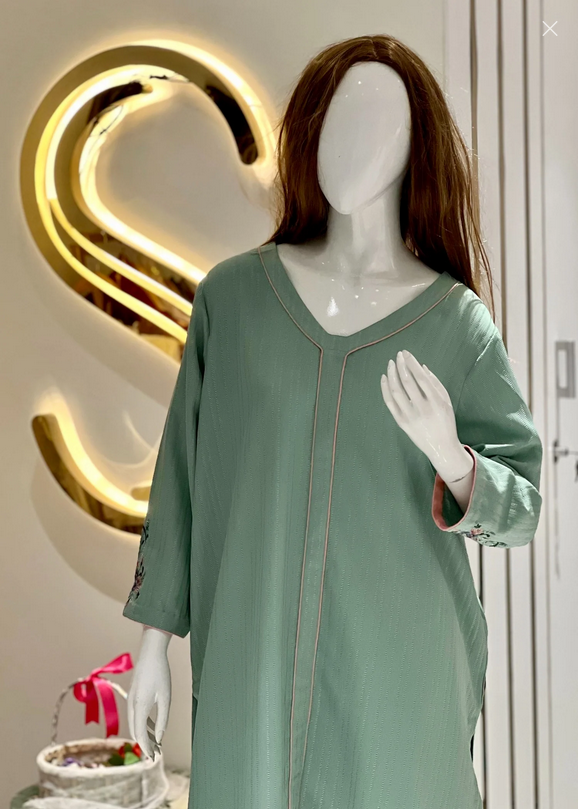 textured wash & wear Co Ord Sets in Sea green