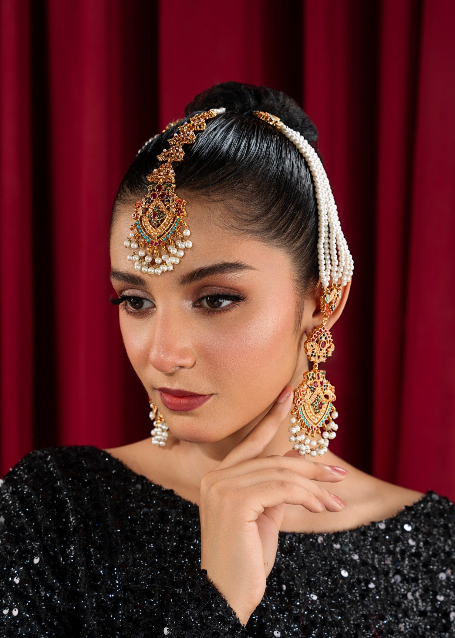 Jewelry Set in Multi Color by - Trendy Women Jewelry Set SDP2104