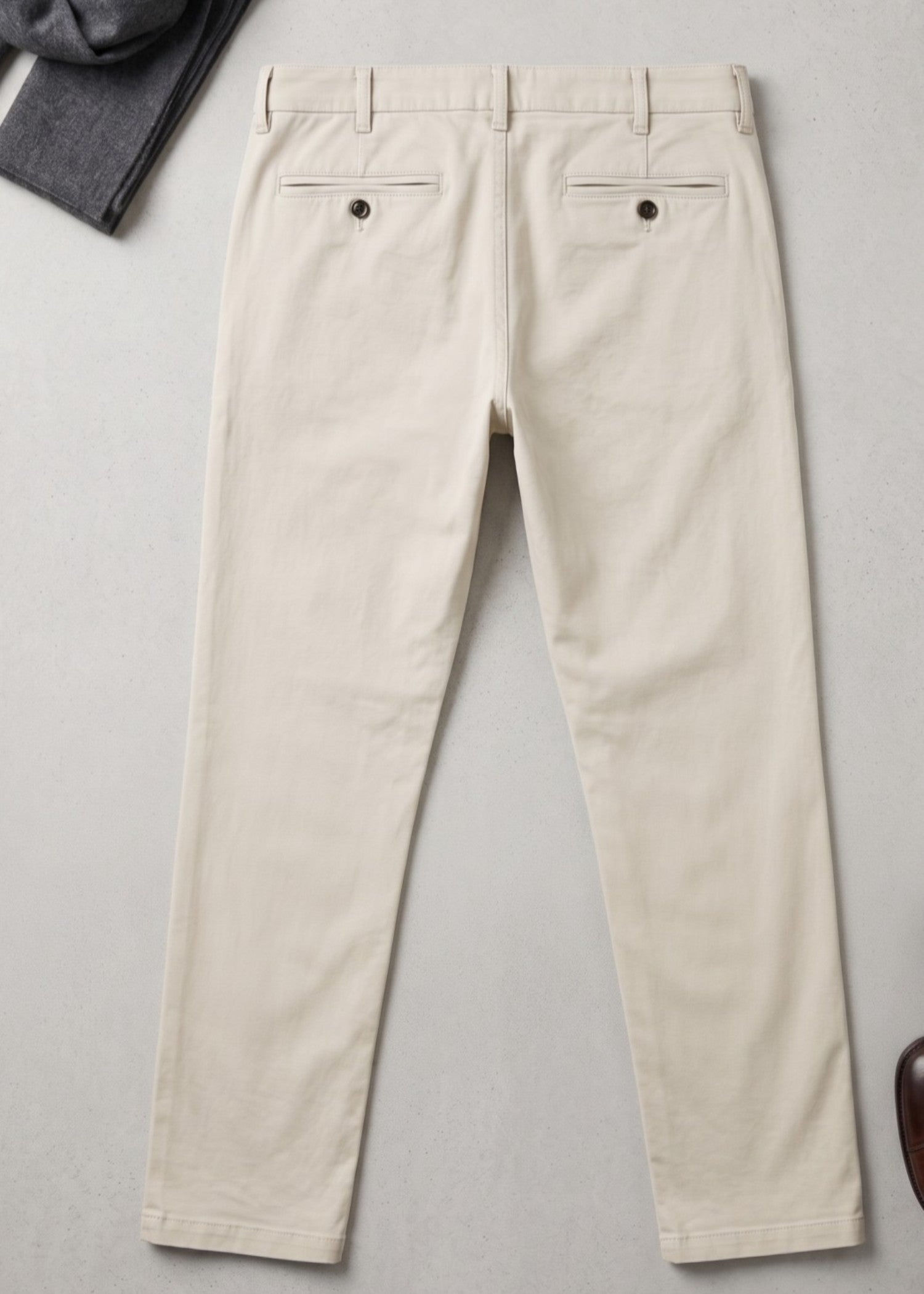 cotton satin Pants in Ivory