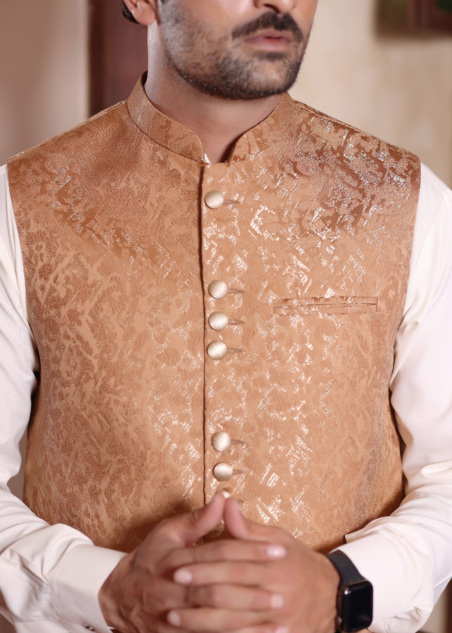 suiting Waistcoat in Rust orange