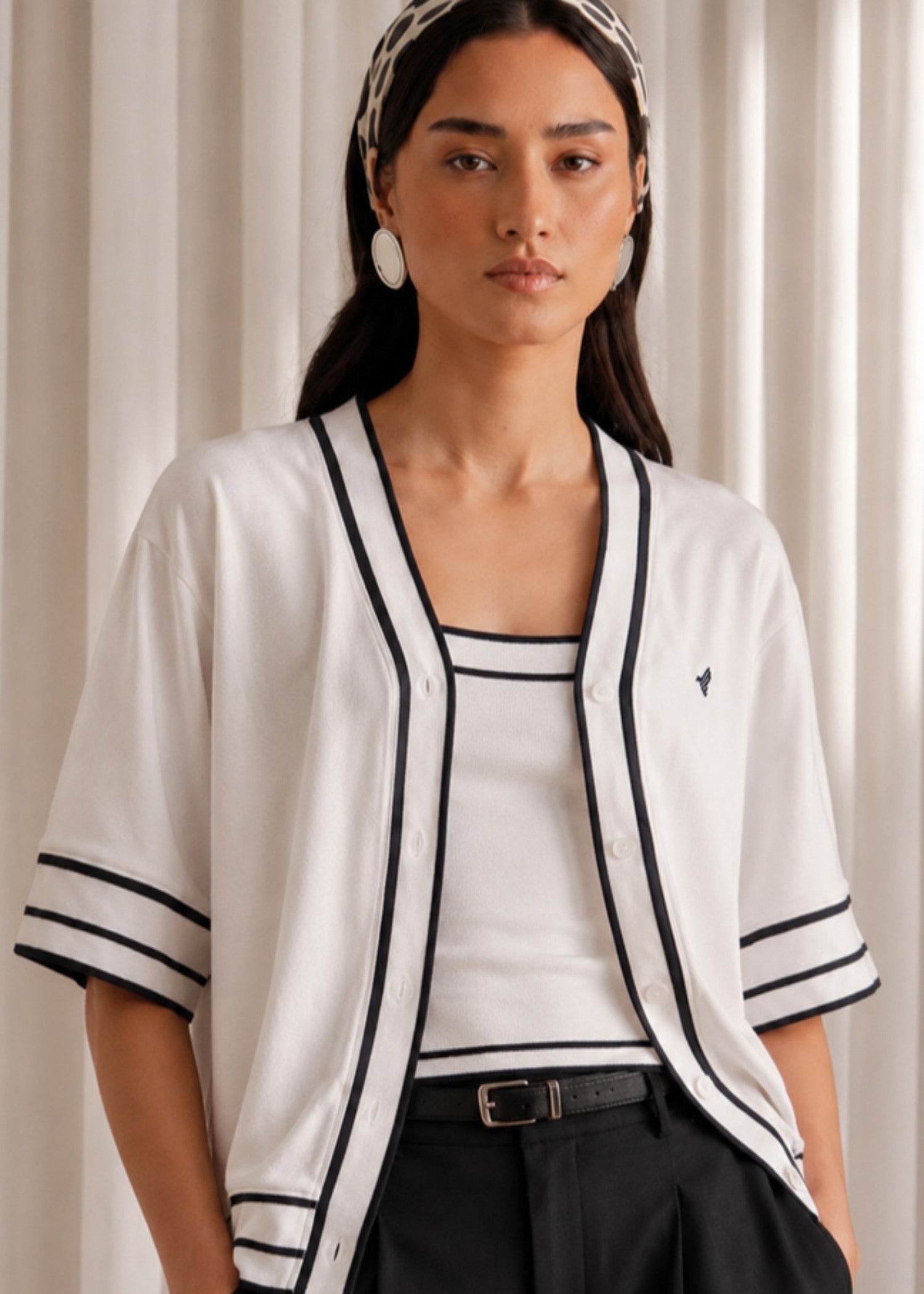 cotton Cardigan in White
